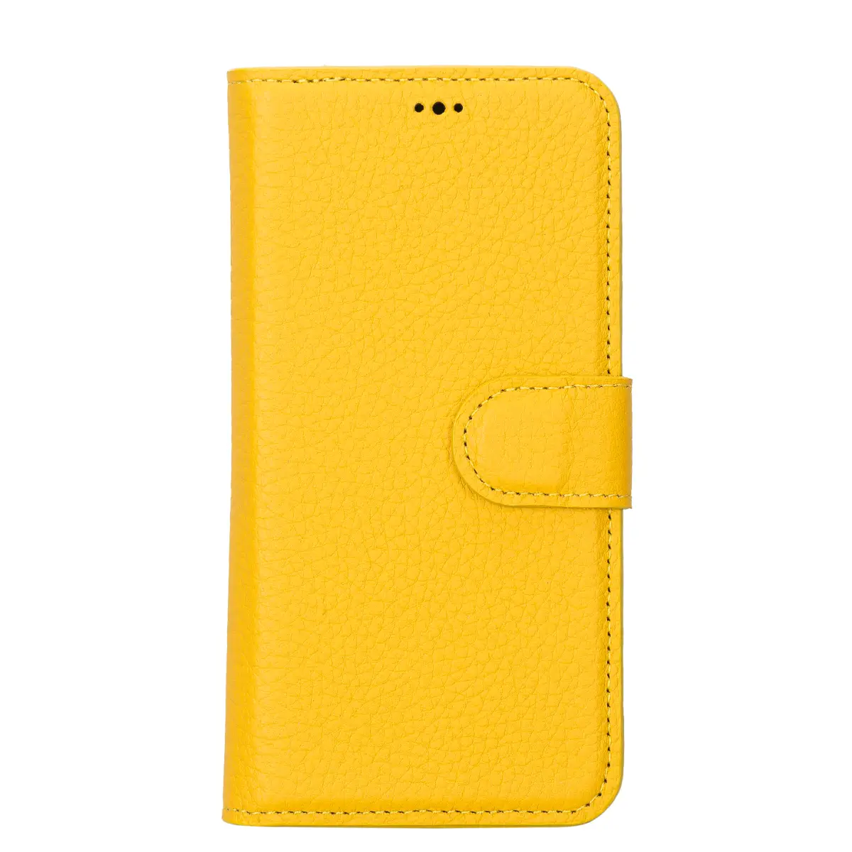 Premium Yellow Leather Wallet Case for iPhone 14 - Slim Protective Cover with Card Slots | Perfect for Everyday Use, Travel & Business Meetings
