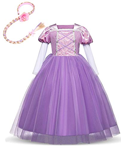 001 Dress W/Rapunzel Hair Wig