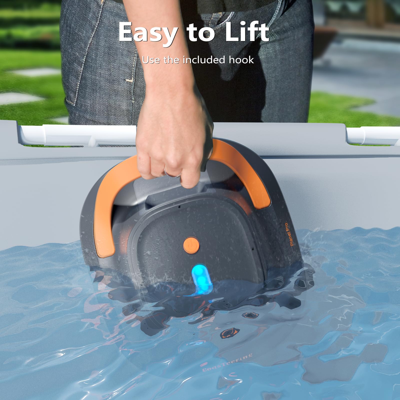 Best Cordless Robotic Pool Cleaner for Above Ground Pools - 120-150 Mins Runtime, Automatic Vacuum for Swimming Pools up to 33 Ft - Perfect for Inground & Above Ground Pool Maintenance, Leaves Water Sparkling Clean