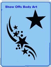 QuickEZ Face Painting Stencil - Stars #23 | Reusable Stencils for Kids Face Painting, Halloween Costumes & Party Makeup