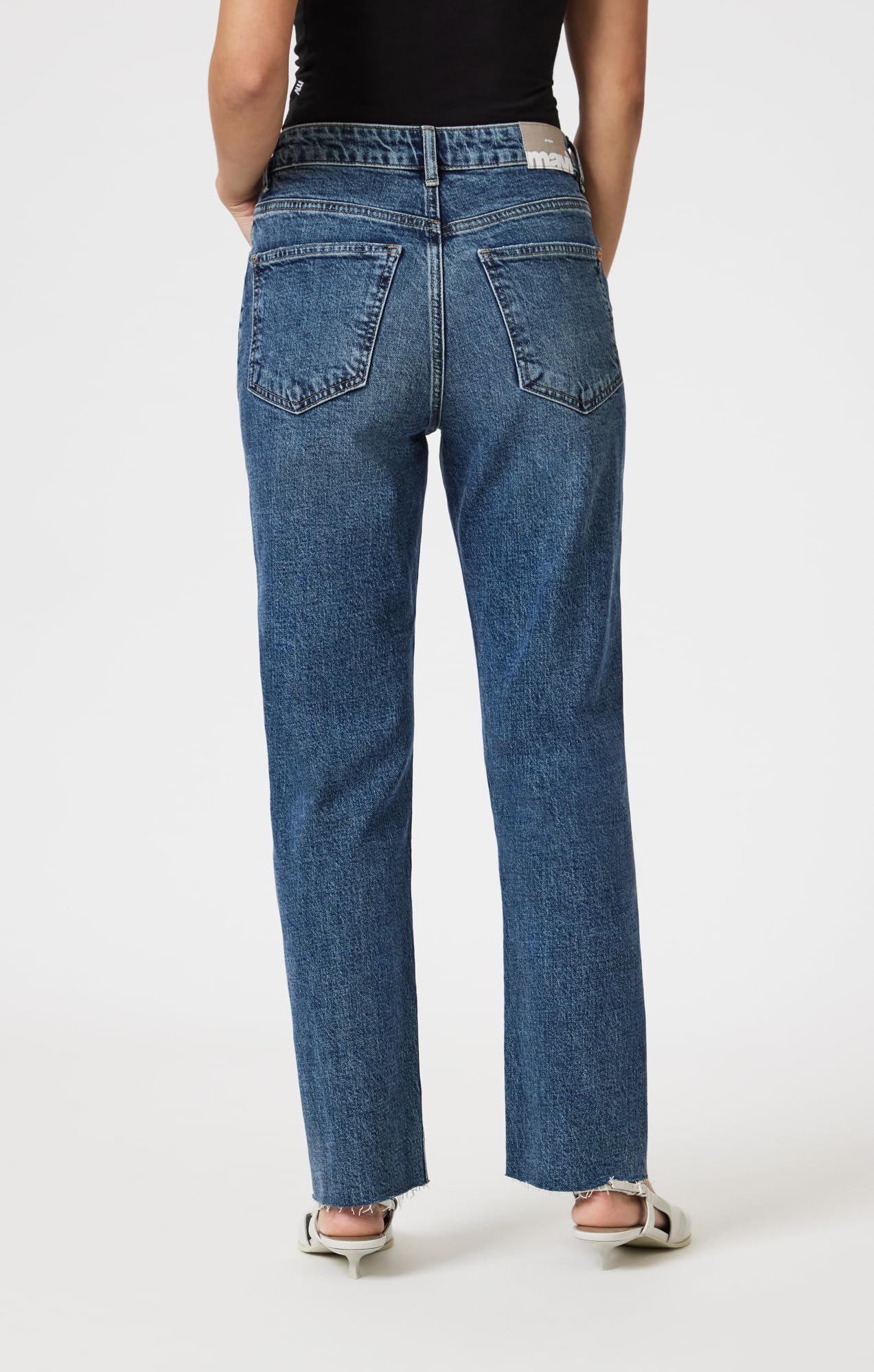 **Mavi Women's New York High Rise Straight Leg Jeans - Classic Denim Pants for Casual & Office Wear**