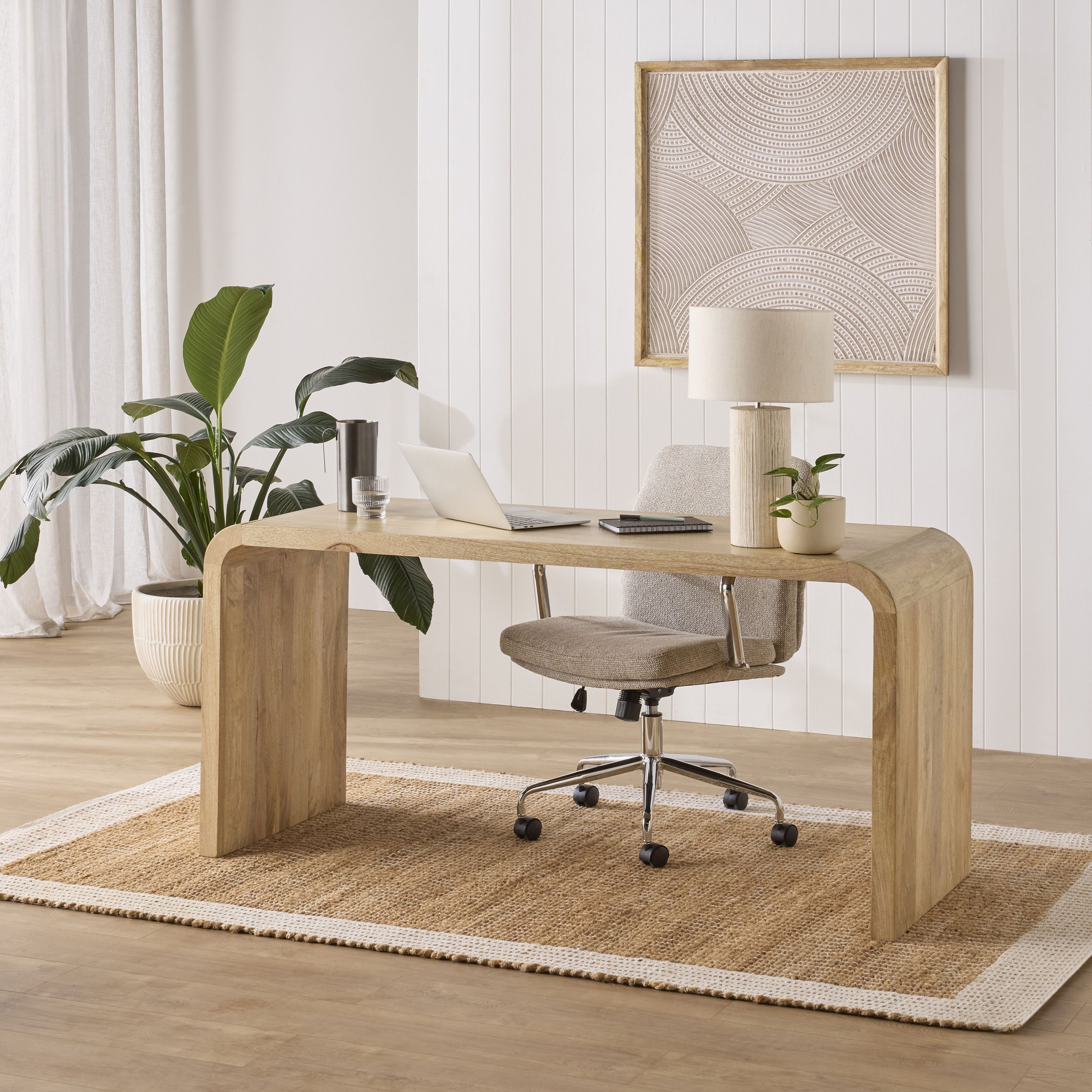 Large Bridge Desk for Home Office - Modern Computer Desk with Spacious Work Surface, Ideal for Remote Work & Study