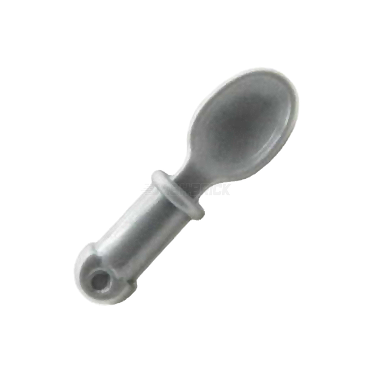 LEGO Minifigure Accessory - Ice Cream Scoop & Spoon in Flat Silver [34173] for LEGO City & Friends Sets | Perfect for Ice Cream Shop & Dessert Scenes