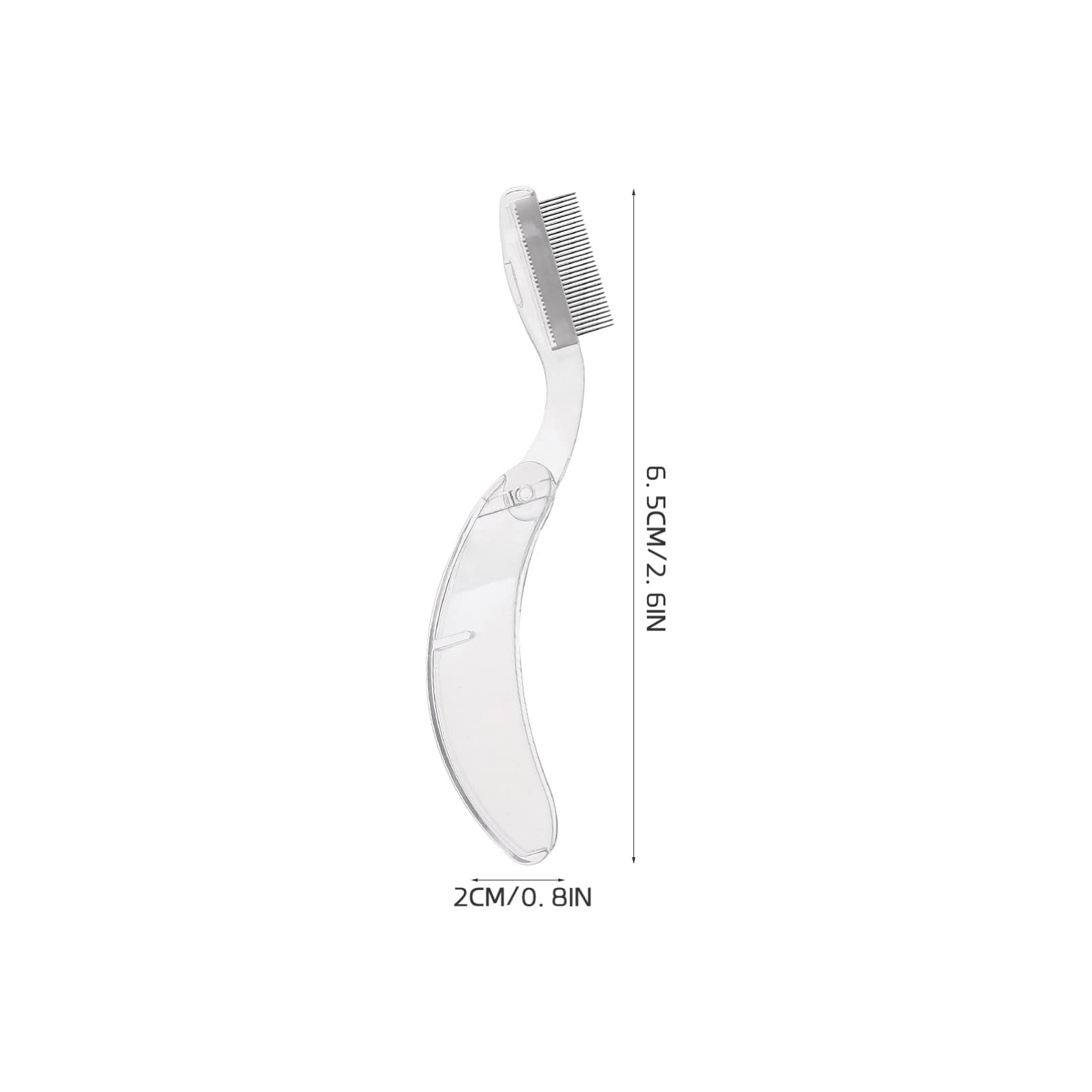 Beavorty Duo Eyebrow Comb & Eyelash Curler Set - 2pcs Foldable Plastic Eyelash Extension Brush & Mascara Comb for Perfect Eyebrow Shaping & Lash Curling - Ideal for Professional Makeup Artists & Home Beauty Routines