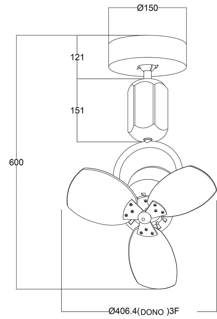 Fanco Dono 16 Inch DC Wall Mount/Corner Fan with Remote Control - Quiet & Energy Efficient for Bedroom, Office, or Living Room Cooling