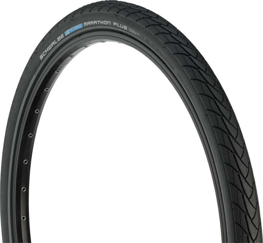 2 Pack Schwalbe Marathon Plus Bike Tires - 26 x 1.75 Inch Clincher Wire Bead - Puncture Resistant Performance Line (11100762) - Perfect for Road Cycling, Commuting & Touring
