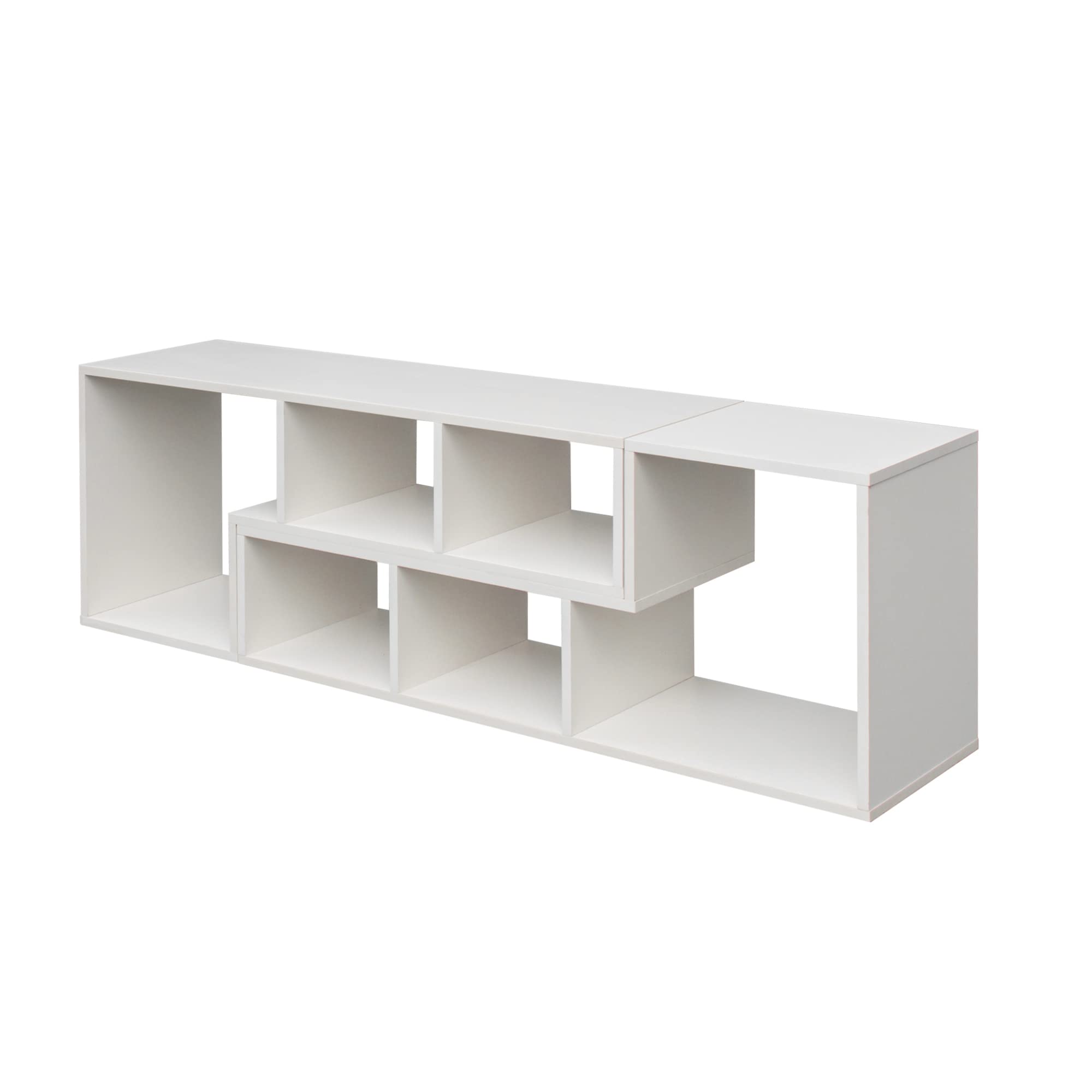 Modern TV Stand Console with Storage - Entertainment Center & Media Shelf for Living Room, Bedroom, Home Theater - Perfect for Organizing TVs, Books, and Gaming Consoles