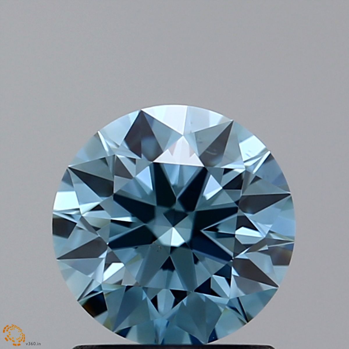 1.06 Carat Round Cut Fancy Blue Diamond - Exquisite Engagement Ring Stone for Wedding & Anniversary Jewelry
