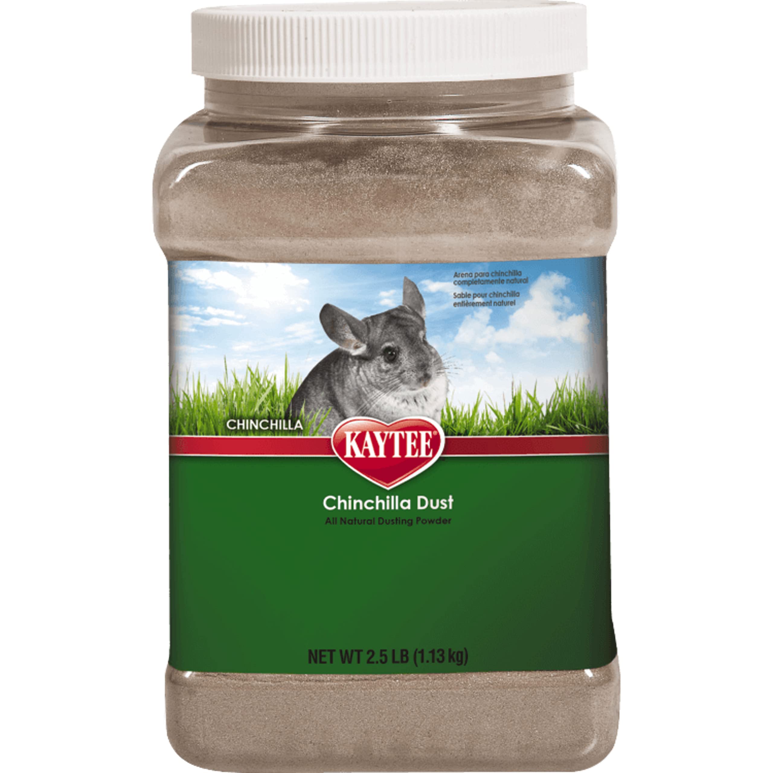 Kaytee All Natural Chinchilla Dusting Bath Powder for Small Pets - 2.5 lb Bag | Perfect for Chinchilla Grooming & Hygiene Care | Small Animal Dust Bath Accessory