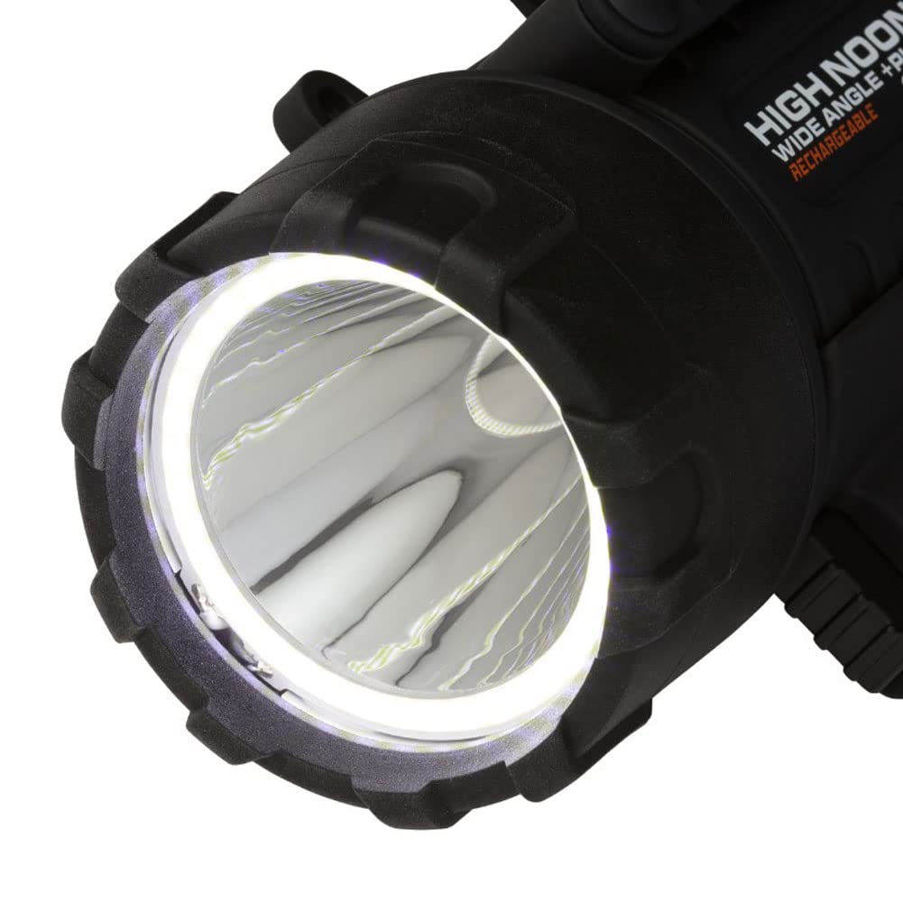 Browning High Noon Rechargeable Spotlight with Wide Angle - 1000 Lumen LED Hunting Light for Camping, Boating & Emergency Use