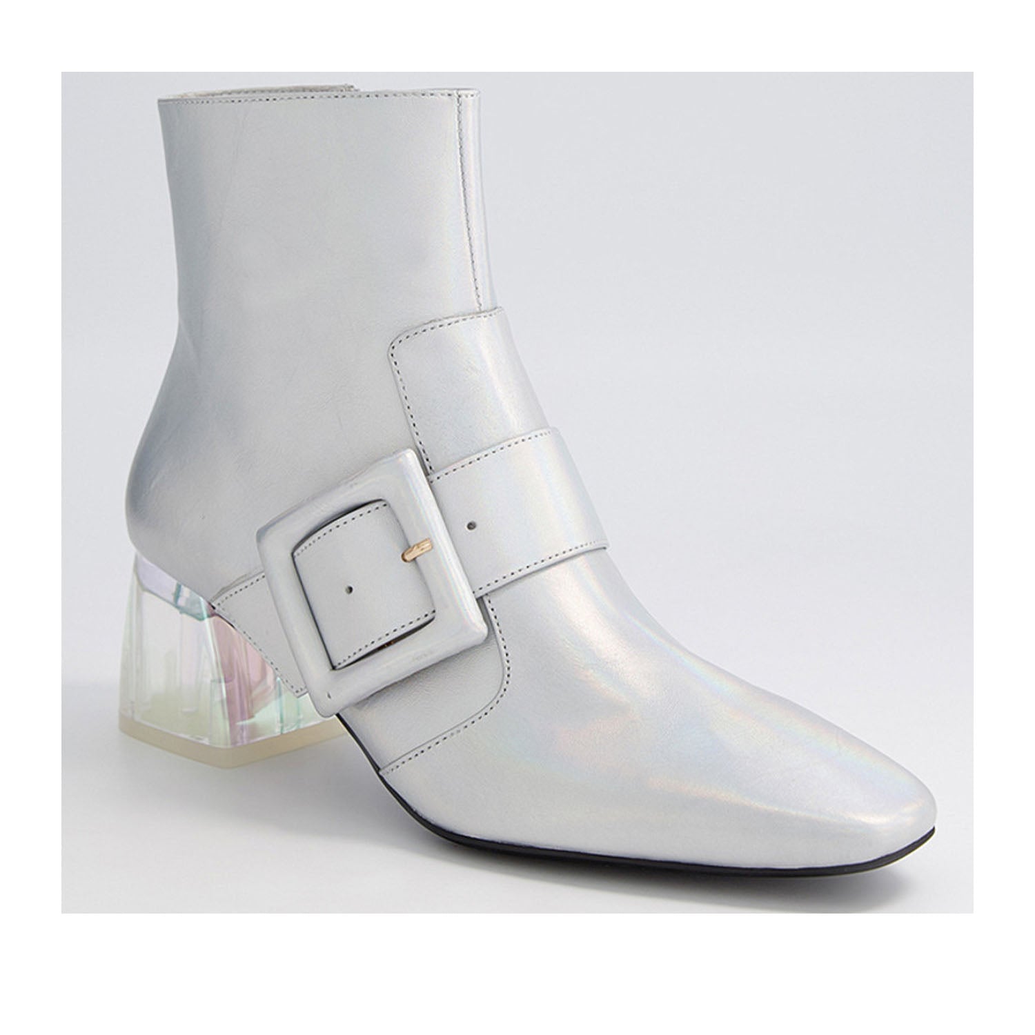 Django & Juliette Women's Markia Silver Rainbow Sandals - Elegant Glitter Heels for Parties, Weddings & Evening Events