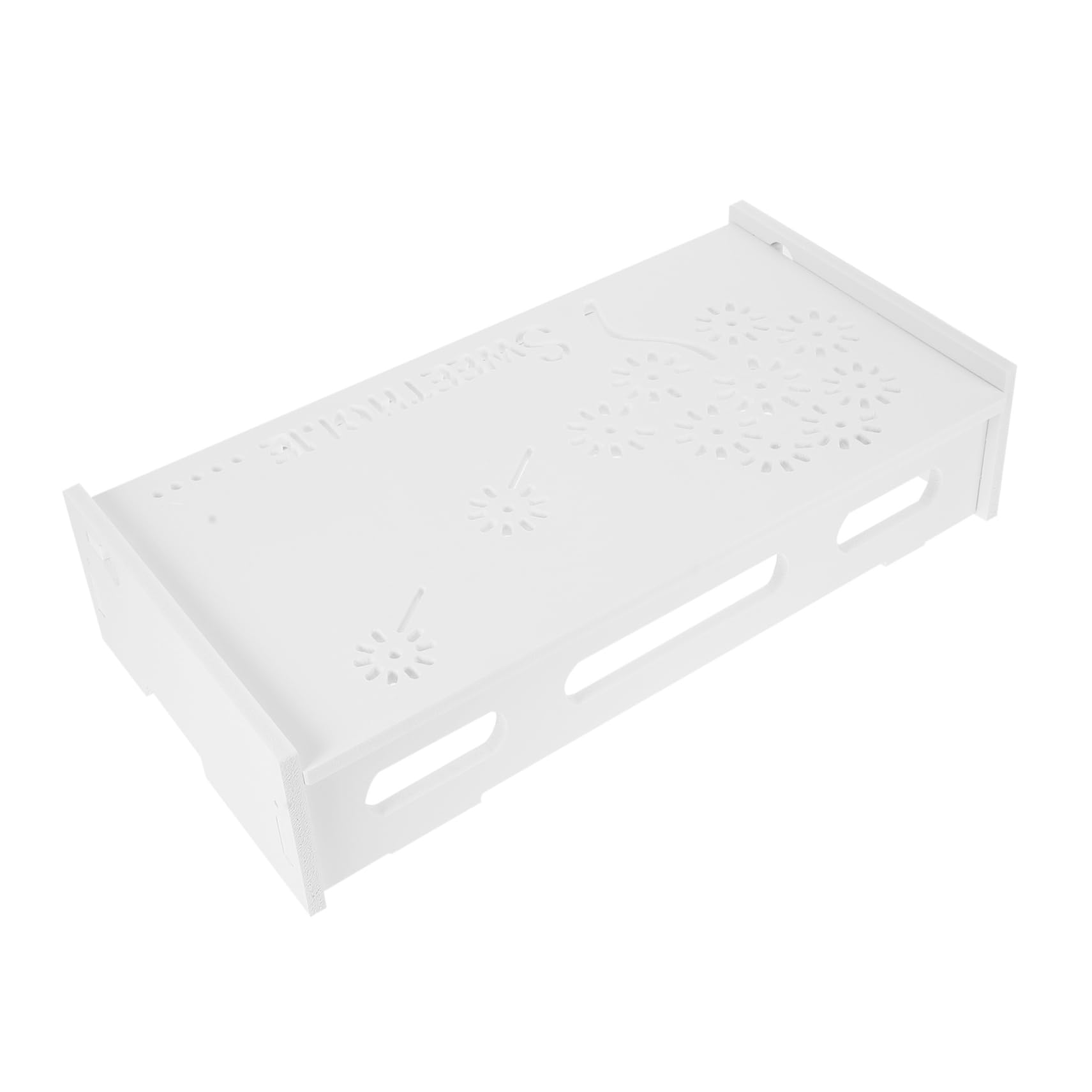Musisaly Punch Router Mount Box - White Storage Organizer for Routers | Perfect for Bedroom, Living Room & Office Organization