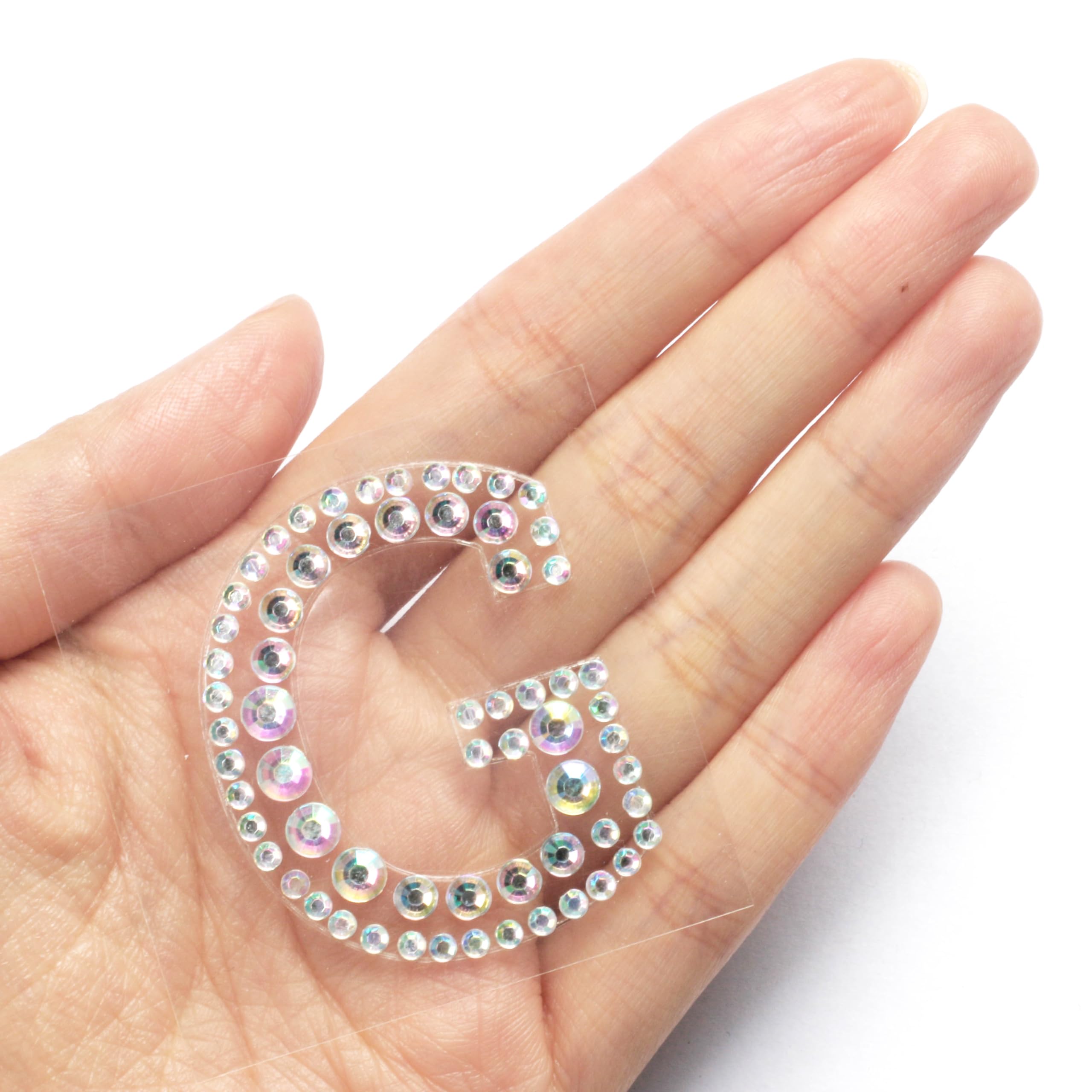 36Pcs Silver Holographic Rhinestone Alphabet Letter & Number Stickers - Self-Adhesive Crystal Gem Decals for DIY Crafts, Scrapbooking, Nail Art & Home Decor