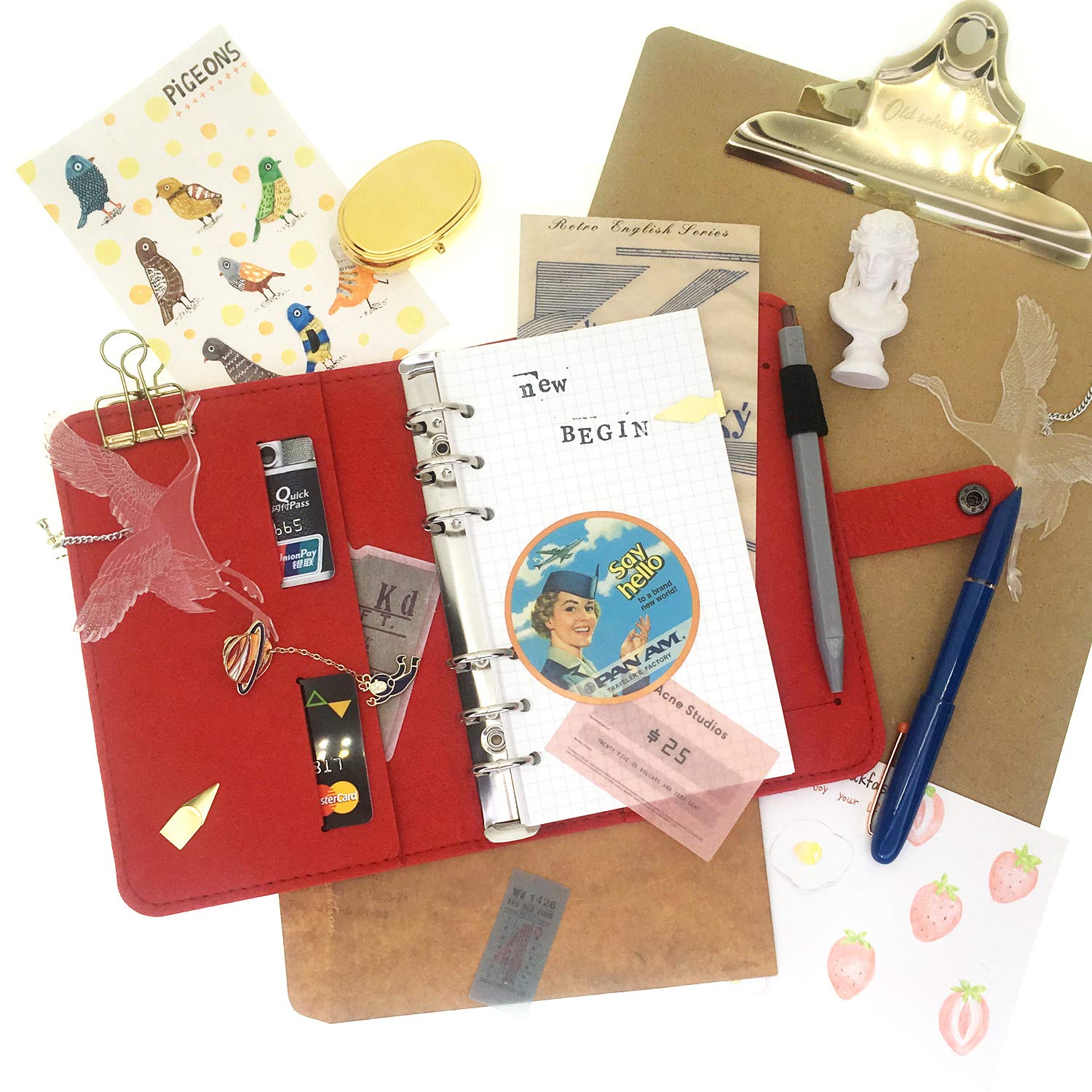 A6 Felt Binder Vermilion - Perfect for Office & School Supplies