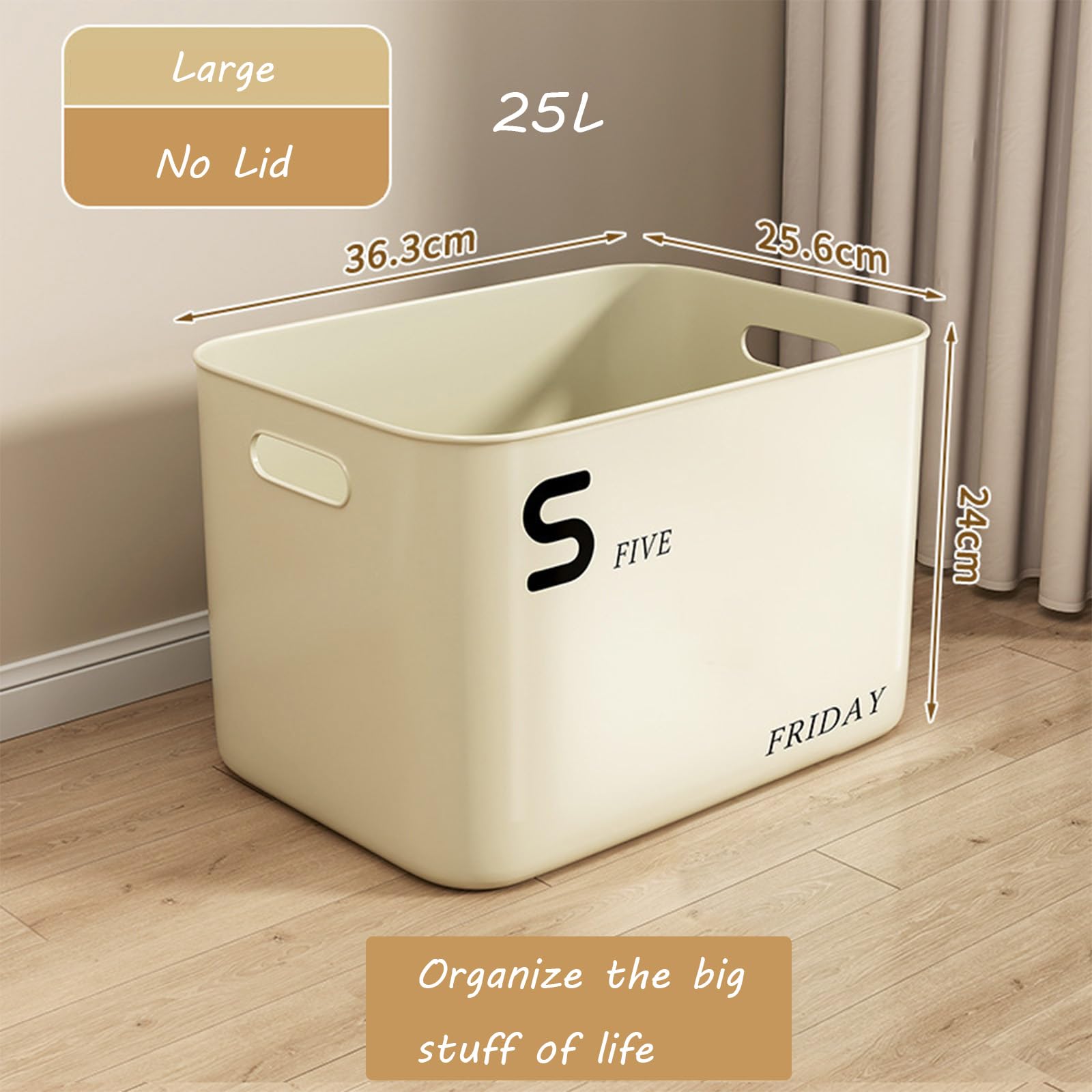 Japanese Style Plastic Storage Box with Lid - Desktop Organizer for Office, Dormitory & Home | Perfect for Snacks, Sundries & Wind Chime Accessories | Multi-Purpose Organizing Solution
