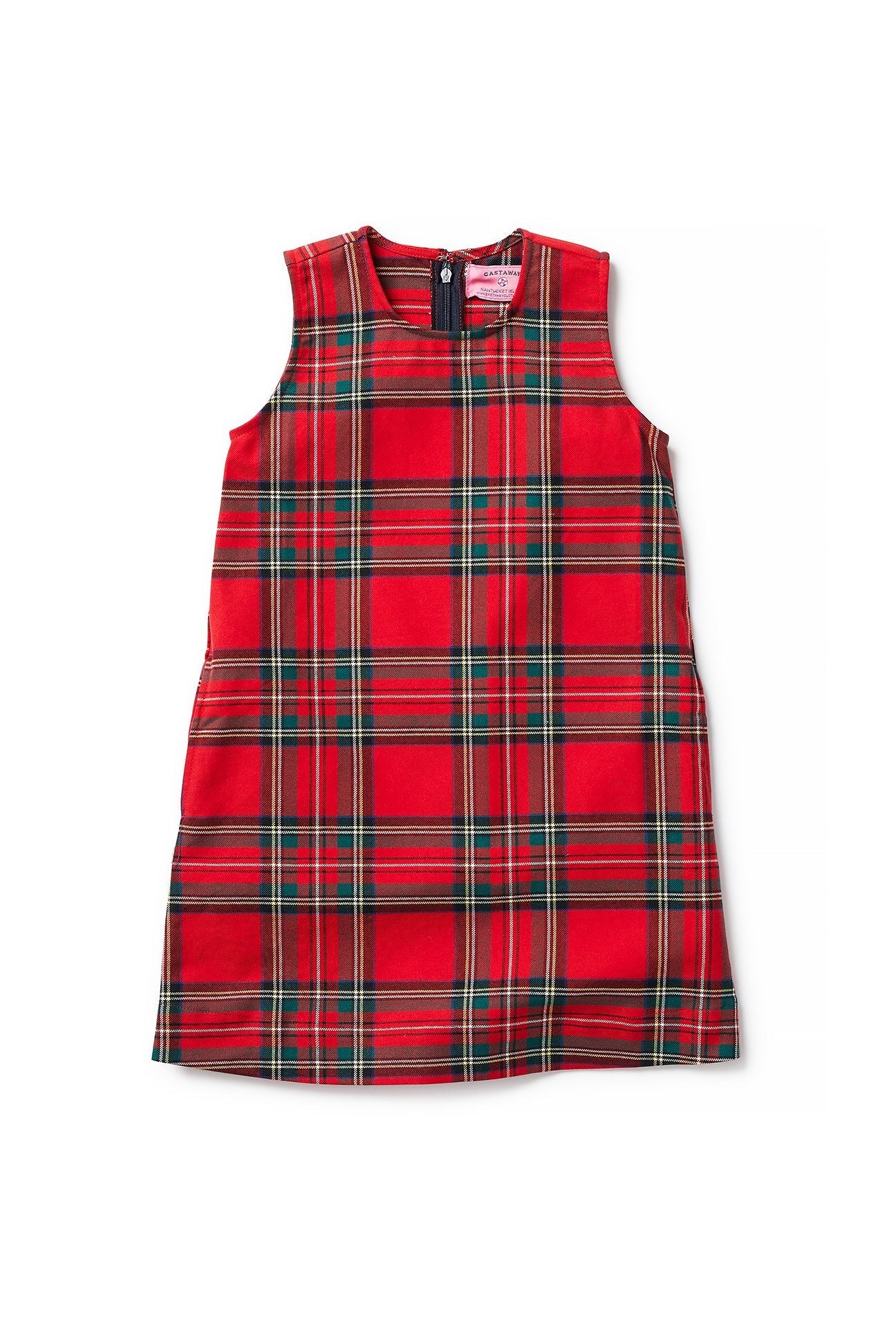 Girls Stretch Twill Shift Dress - Royal Stewart Tartan Plaid for School, Parties & Casual Wear