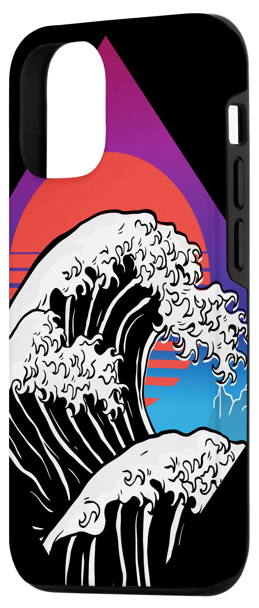 iPhone 12/12 Pro Case - Great Wave Off Kanagawa Japanese Vaporwave Retro Art Protective Phone Cover - Perfect Gift for Anime & Art Lovers - Ideal for Daily Use, Travel & Showcasing Unique Style