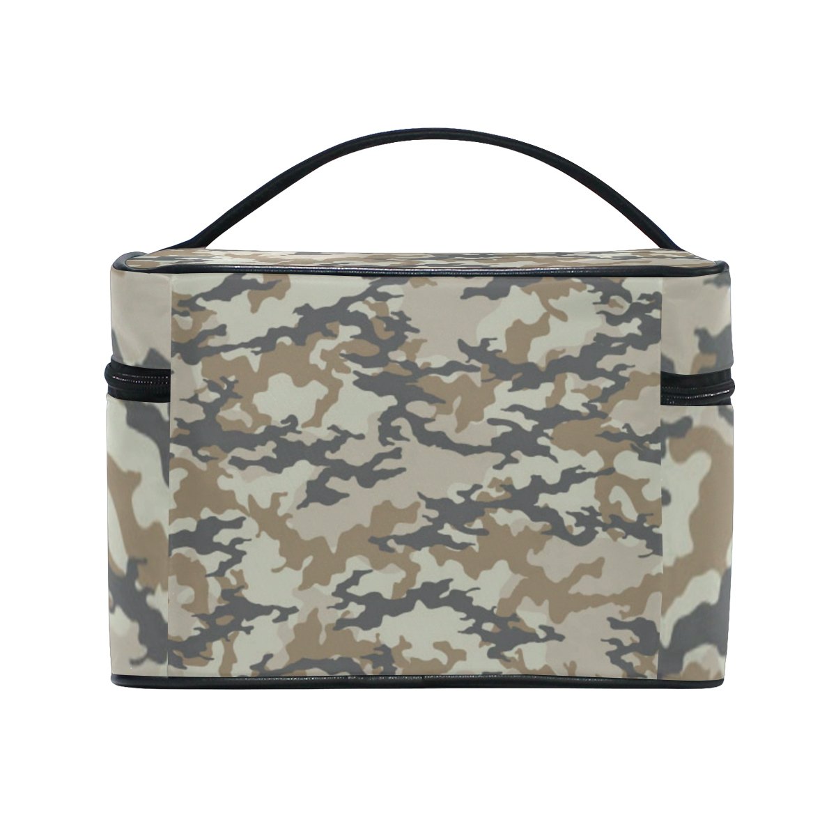 Military Camouflage Cosmetic Bag for Women - Waterproof Travel Makeup Train Case with Multiple Compartments | Perfect for Travel, Gym, Camping & Daily Organization
