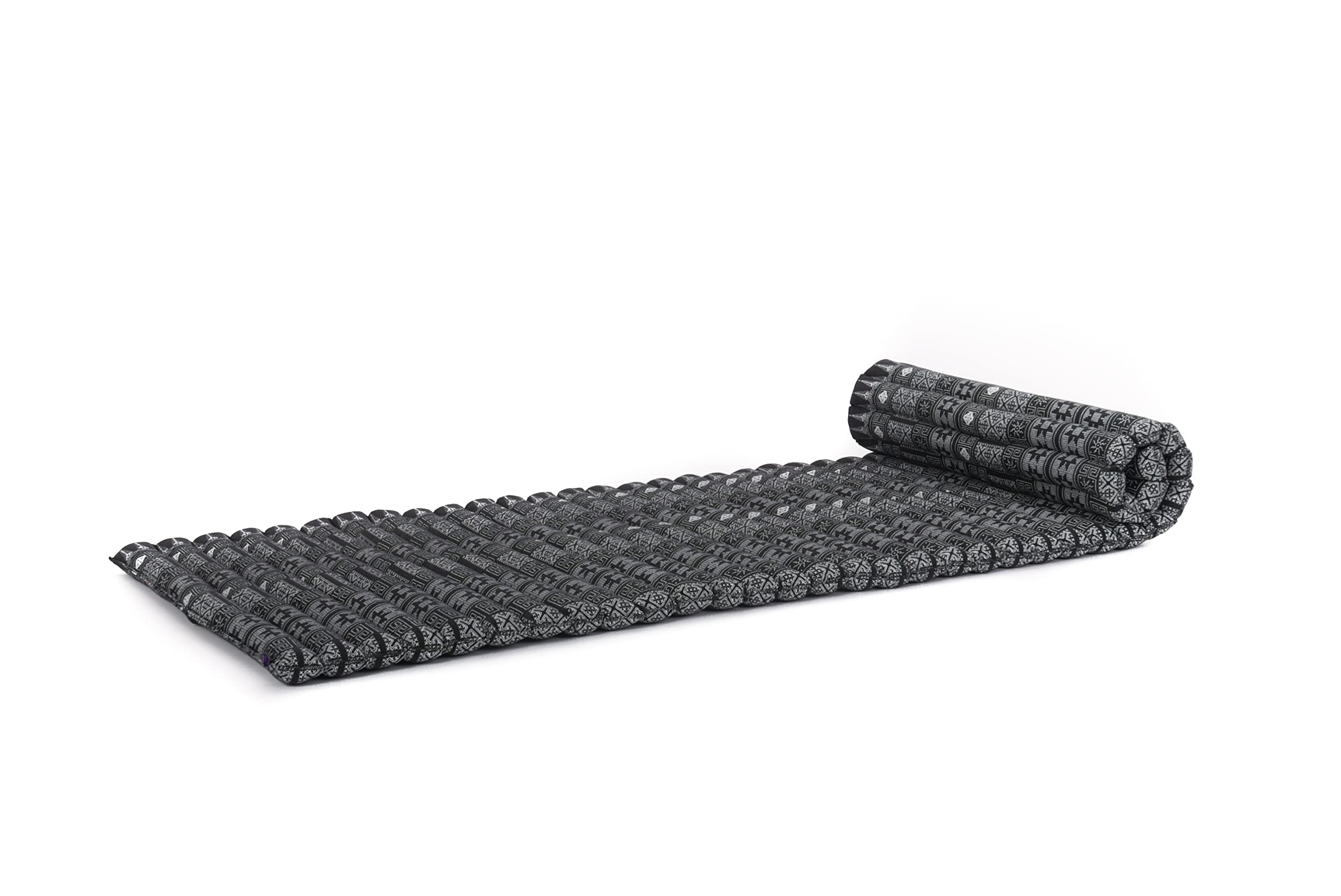 Leewadee Foldable Floor Mattress - Japanese Roll Up Futon, Trifold Tatami Mat - Guest Floor Bed & Camping Mattress - Kapok Filled Thai Massage Mat 75