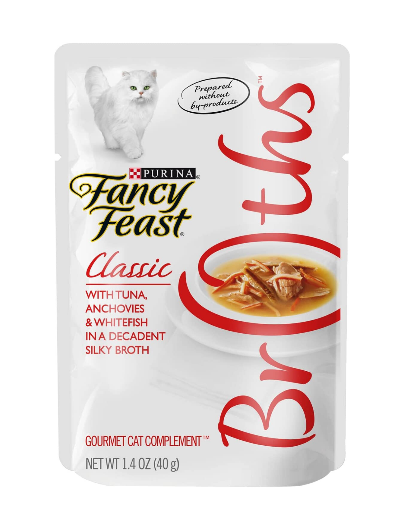 Fancy Feast Classic Cat Wet Food with Tuna, Anchovies & Whitefish - 40g Canned Cat Food for Adult Cats | Perfect for Mealtime, Travel & Special Treats
