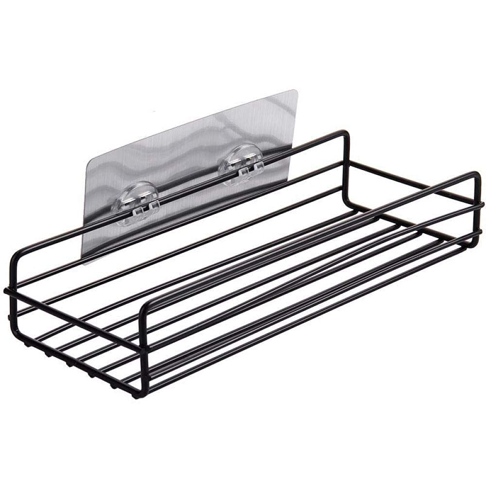 Multifunctional Shower Corner Shelf - Perforated Wall Iron Bathroom Organizer for Storage - White/Black - Perfect for Bathroom, Kitchen & Laundry Room Organization