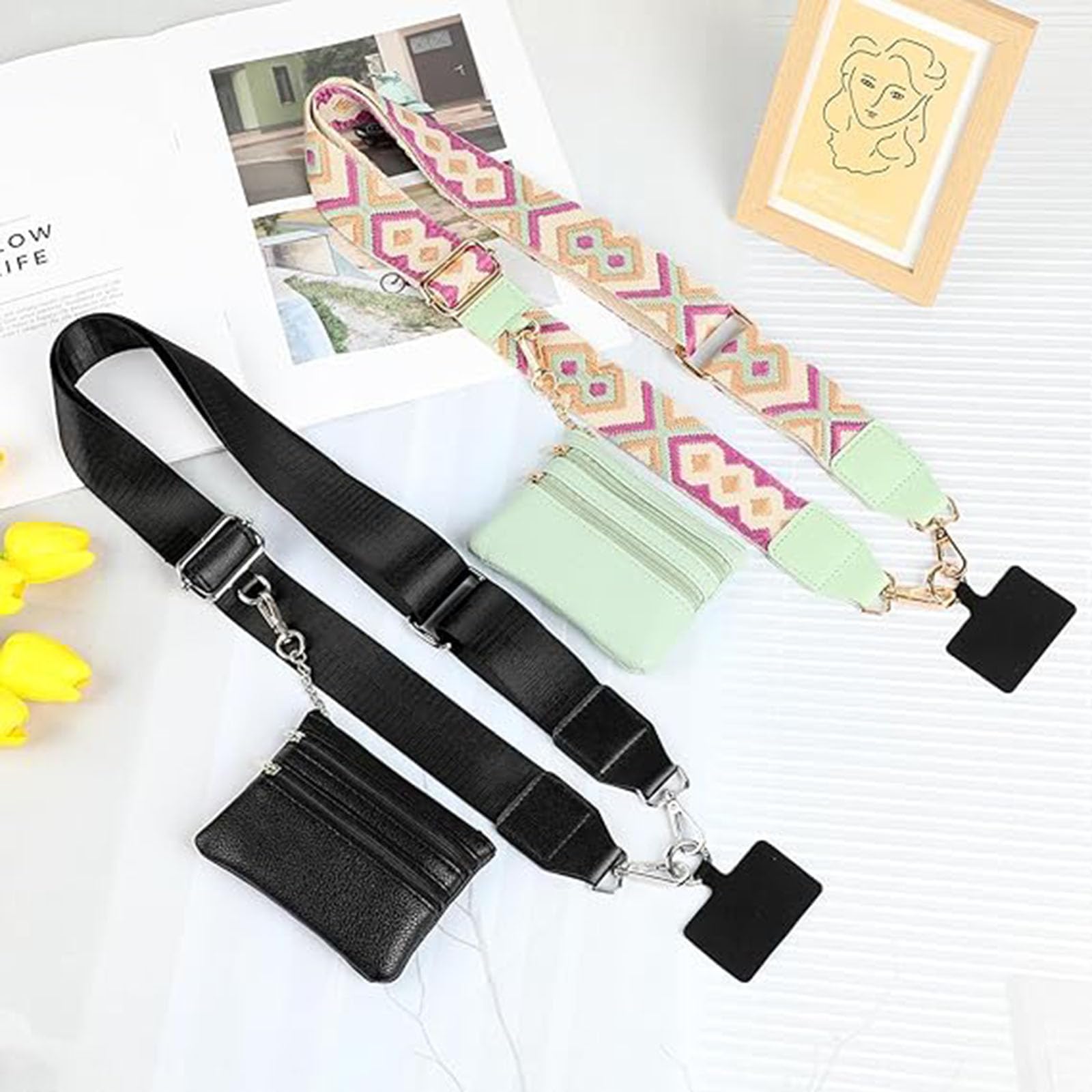 Zippered Cell Phone Organizer with Adjustable Crossbody Strap - Secure Phone Holder Alternative to Handbags & Wallets - Perfect for Travel, Shopping, and Everyday Use