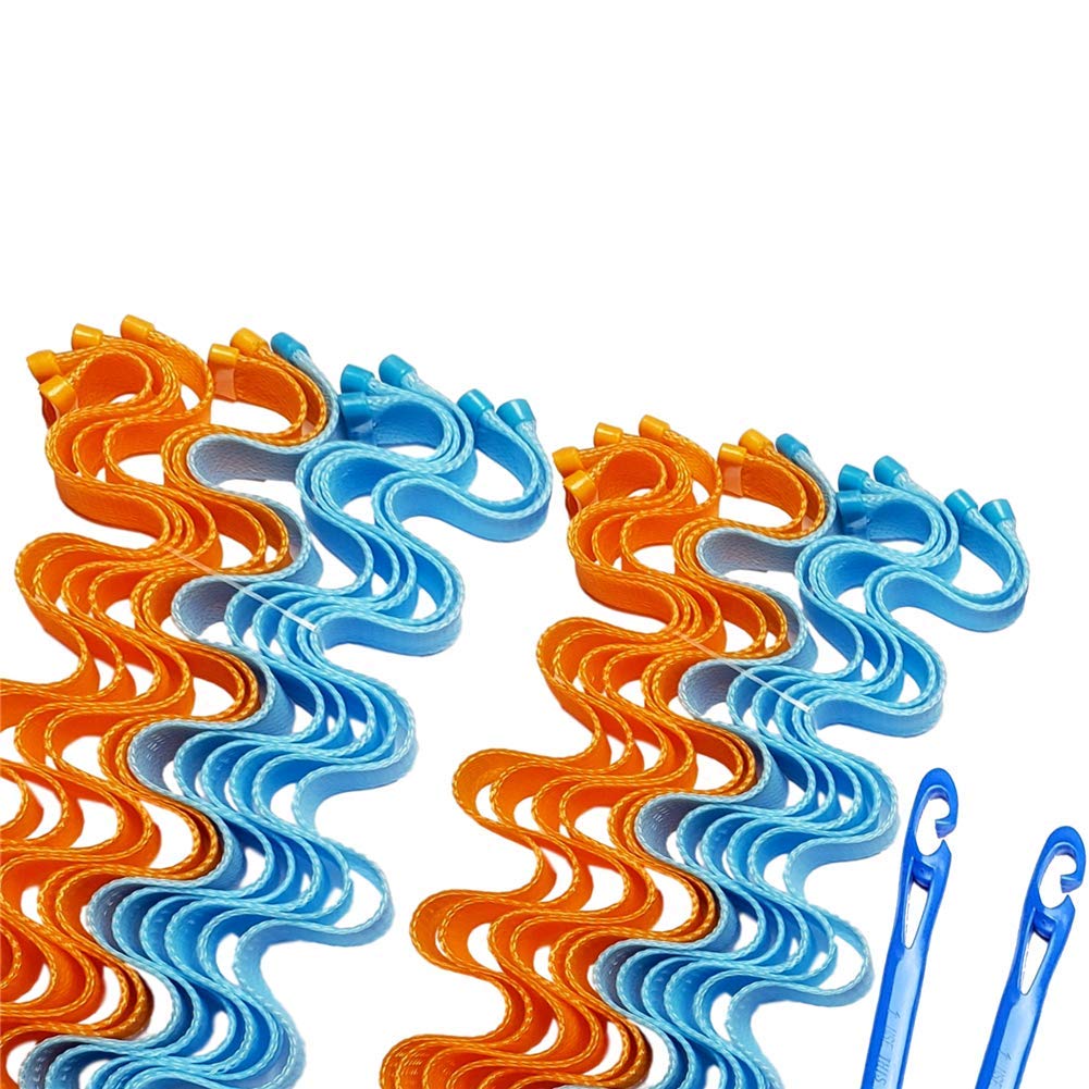 Magic DIY Hair Rollers Set - 24PCS Self-Grip Spiral Curlers for Bangs & Volume | Portable Curling Styling Belt Tool | Perfect for Home, Travel & Salon Styling