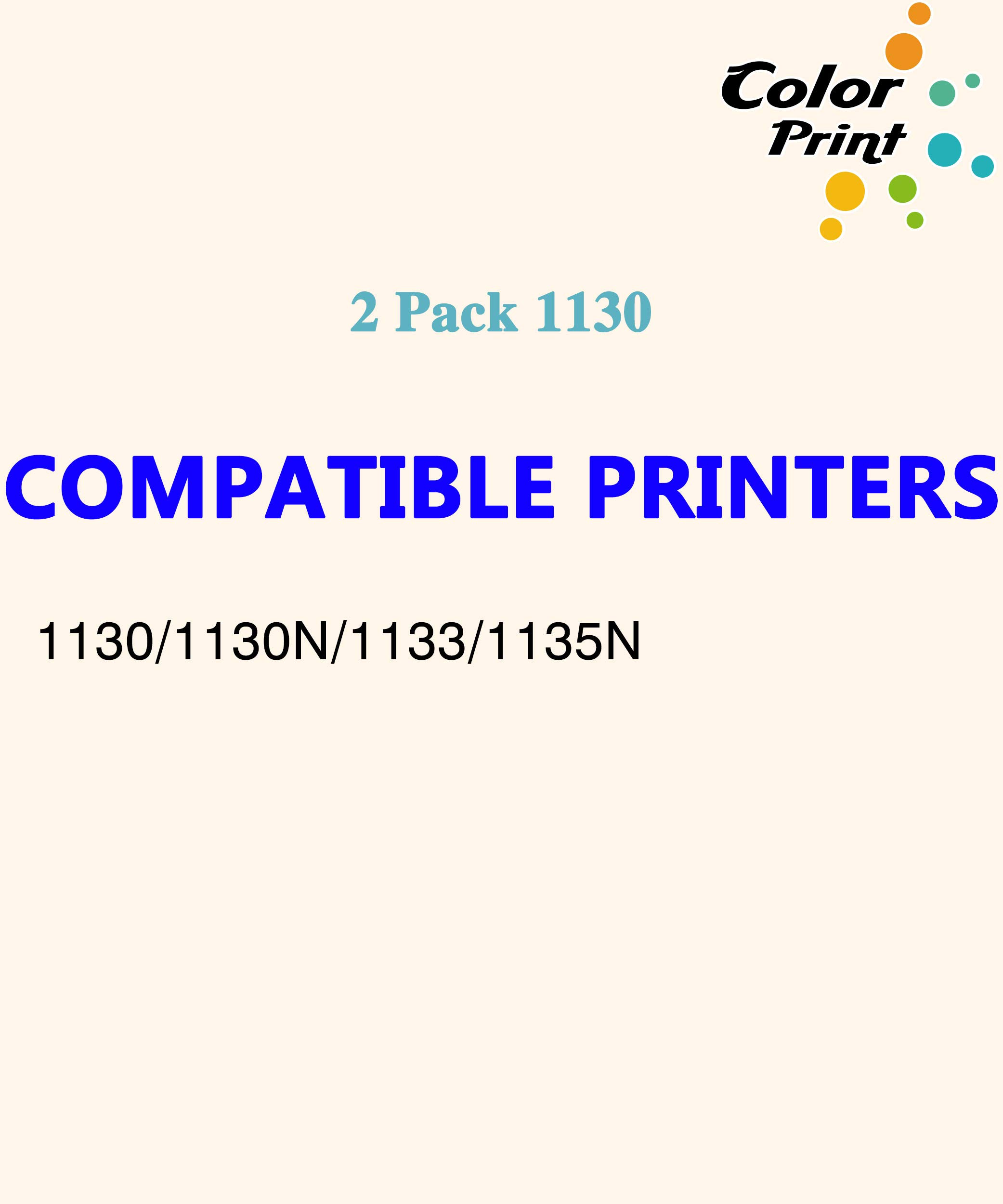 High-Quality Compatible 1130 Toner Cartridge Replacement for Dell 1130n/1133/1135n Laser Printers - Works with 330-9523, 7H53W & 2MMJP Models (2-Pack, Black) - Perfect for Home Office & Small Business Printing Needs
