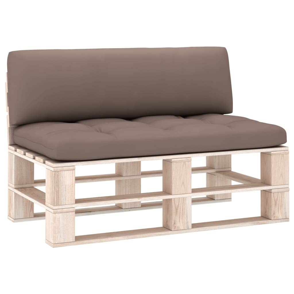 2-Piece Thickly-Padded Pallet Sofa Cushions Set - Comfortable Outdoor Patio Furniture Seat Cushions in Taupe | Perfect for Garden, Deck, and Poolside Lounging