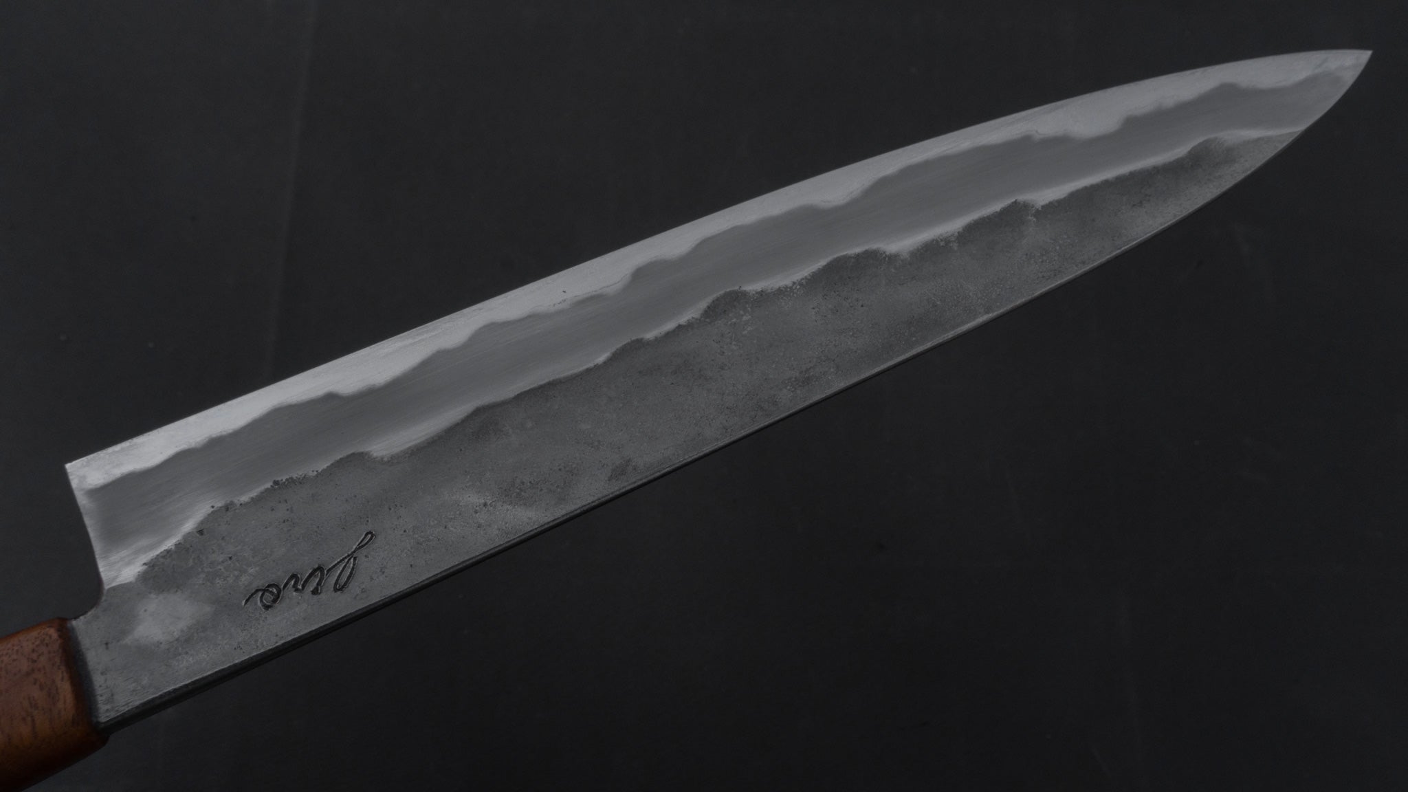 Premium Jiro Tsuchime Handcrafted Gyuto Japanese Chef Knife 240mm with Exotic Tagayasan Wood Handle - Perfect for Professional Chefs & Home Cooking Enthusiasts