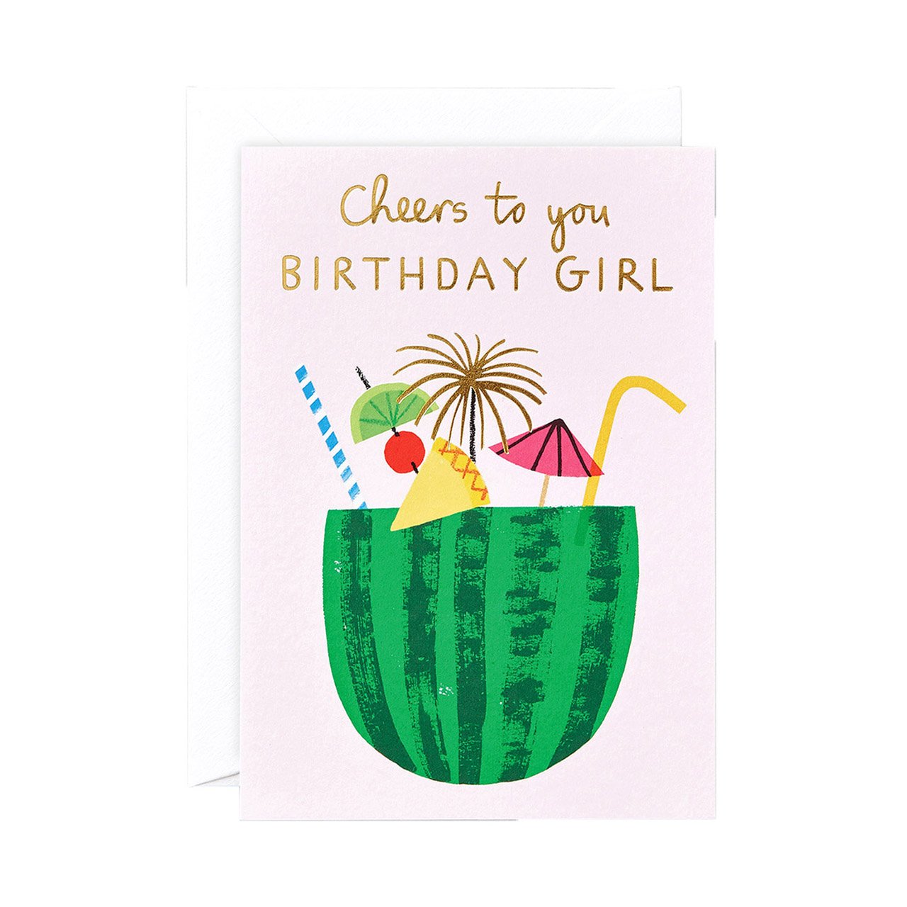 Cheers Birthday Girl Greeting Card - Funny & Cute Birthday Card for Women & Girls - Perfect for Birthday Parties, Celebrations & Special Occasions
