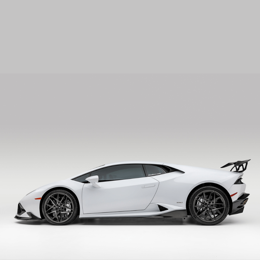 Lamborghini Huracan Mondiale Edition Carbon Fiber Aero Wing Blade with Aluminum Uprights - High Performance Rear Spoiler for Track Racing & Street Use