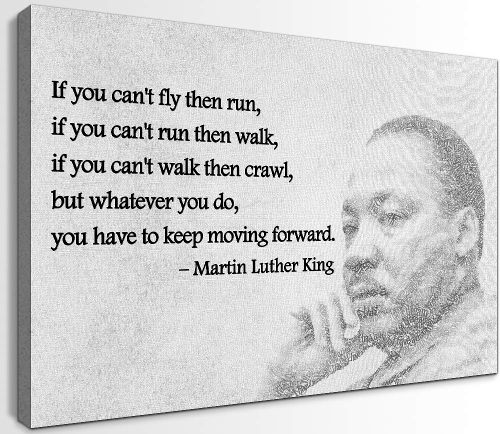 Martin Luther King Quote Poster - Inspirational Wall Art Canvas Print (28''H x 40''W) - Motivational Office Decor & Classroom Wall Decor - Perfect for Home, Office & School Inspiration