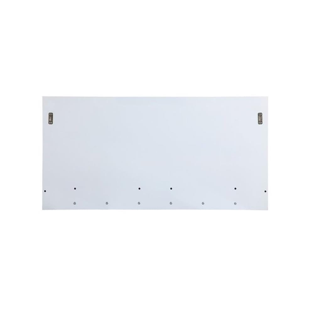 White Elegant Steel & Glass Entryway Mirror with Shelf - Home Decor