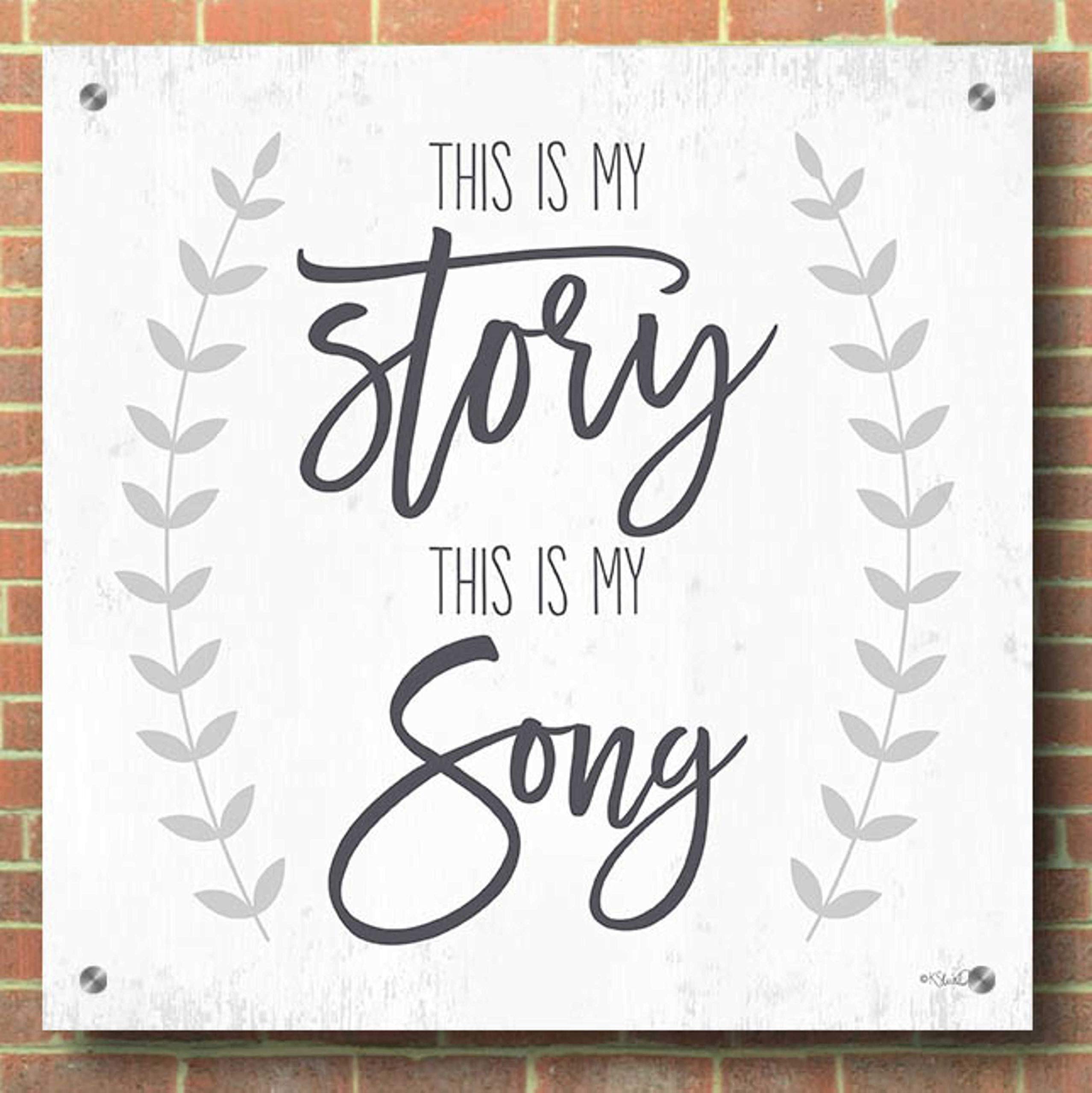 Epic Abstract Acrylic Glass Wall Art 'This is My Story I' by Kate Sherrill - 36x36 Inches Modern Home Decor for Living Room, Bedroom & Office