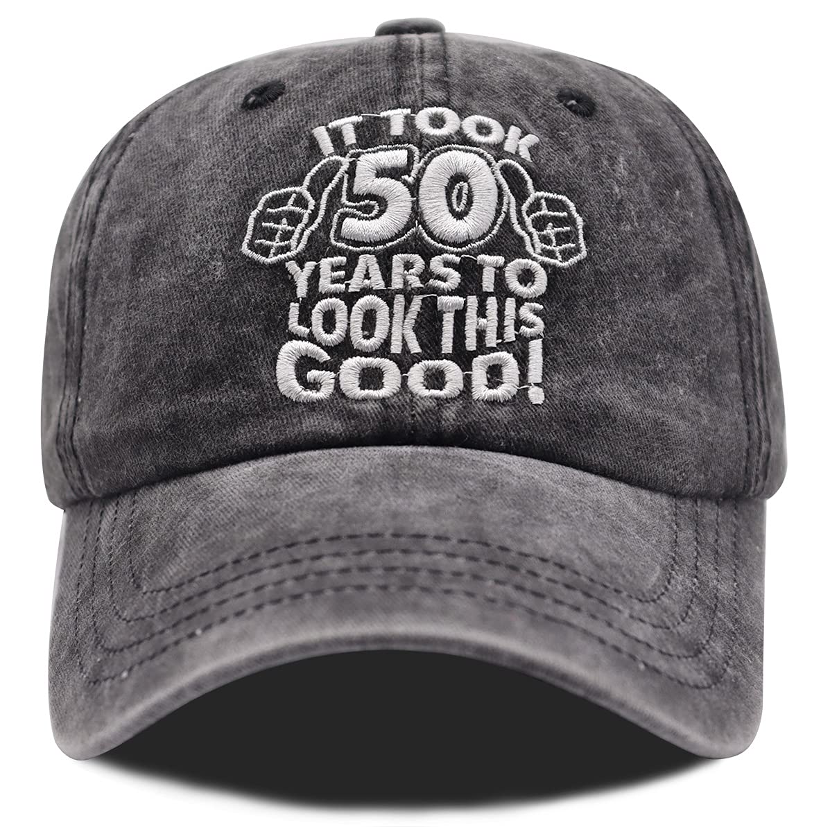 50th Birthday Gifts for Women & Men - Vintage Baseball Cap with 'It Took 50 Years to Look This Good' Embroidery - Perfect for Birthday Parties, Milestone Celebrations & Casual Wear