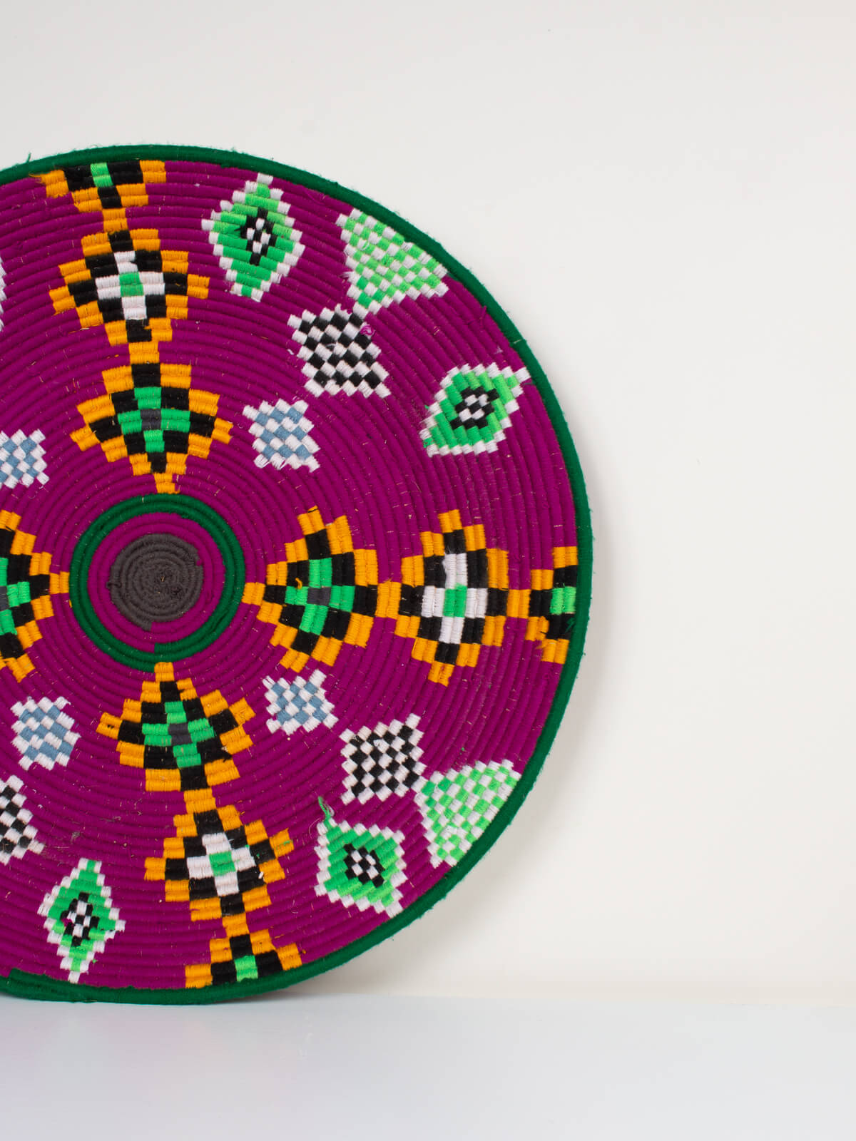 Handmade Moroccan Wool Plate - Authentic Berber Design No.123 | Perfect for Home Decor, Dining, and Gift Giving