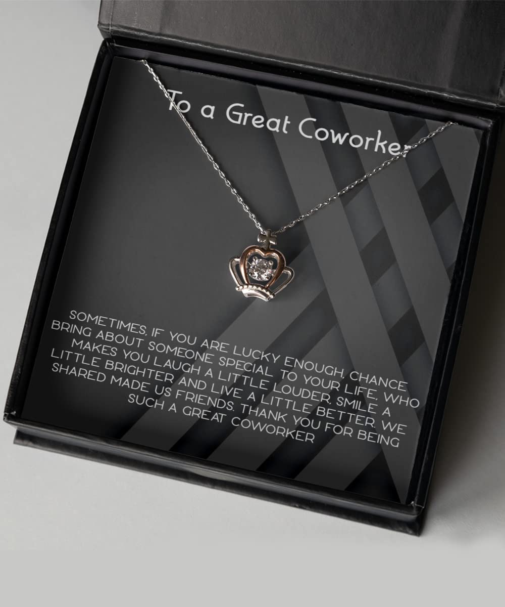 Zapbest Crown Pendant Necklace - Elegant Coworker Gift for Birthday, Farewell & Appreciation | Perfect for Office Parties, Team Celebrations & Professional Milestones