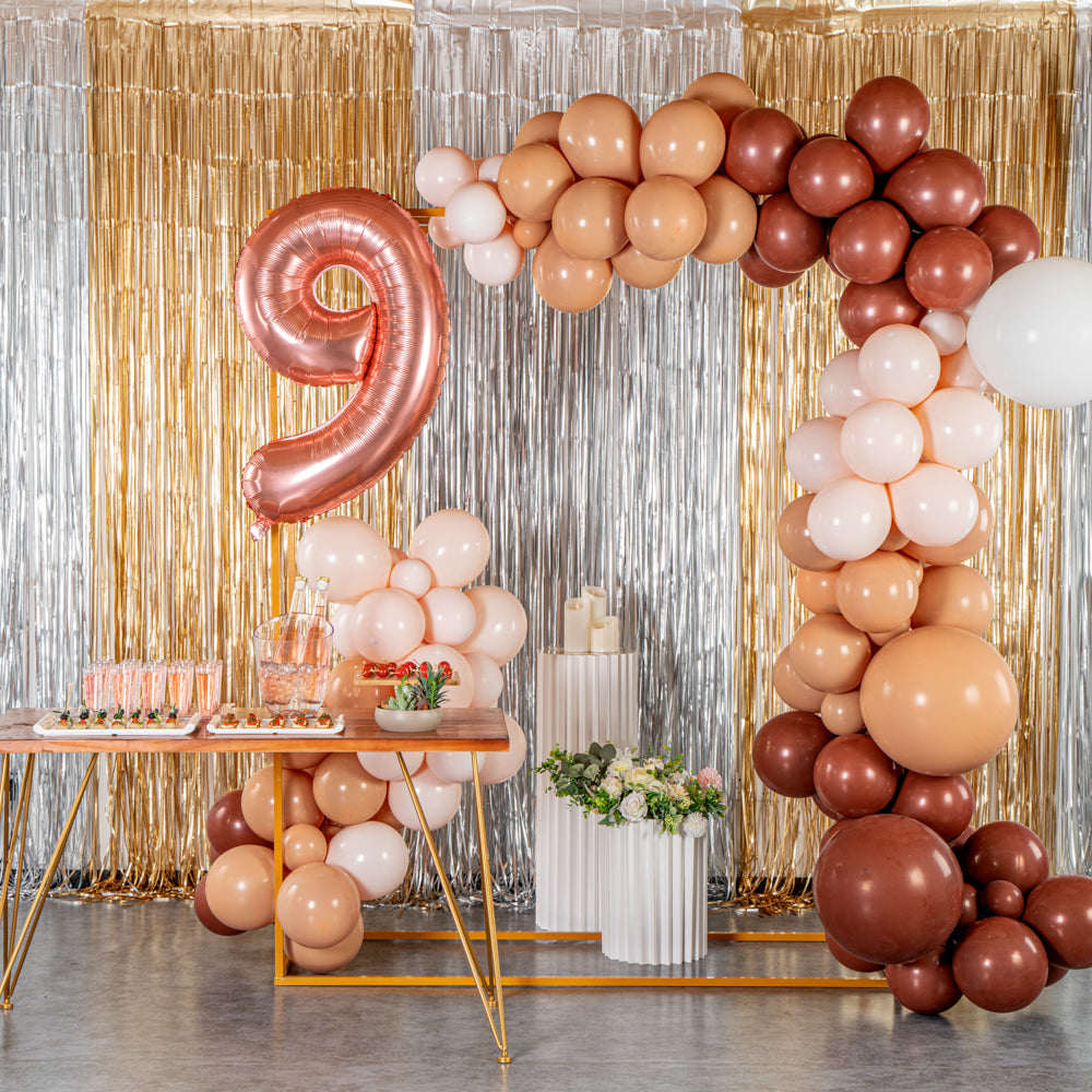 Balloonify Brown Beige White Balloon Arch Garland Kit - 141 Pieces for Party Decorations, Weddings, Baby Showers & Birthday Celebrations