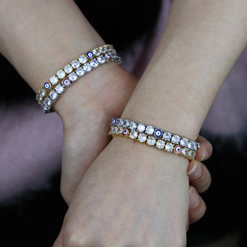 5mm Zircon Eye Tennis Chain Bracelet for Women - Elegant Cubic Zirconia Jewelry for Parties, Weddings & Everyday Wear