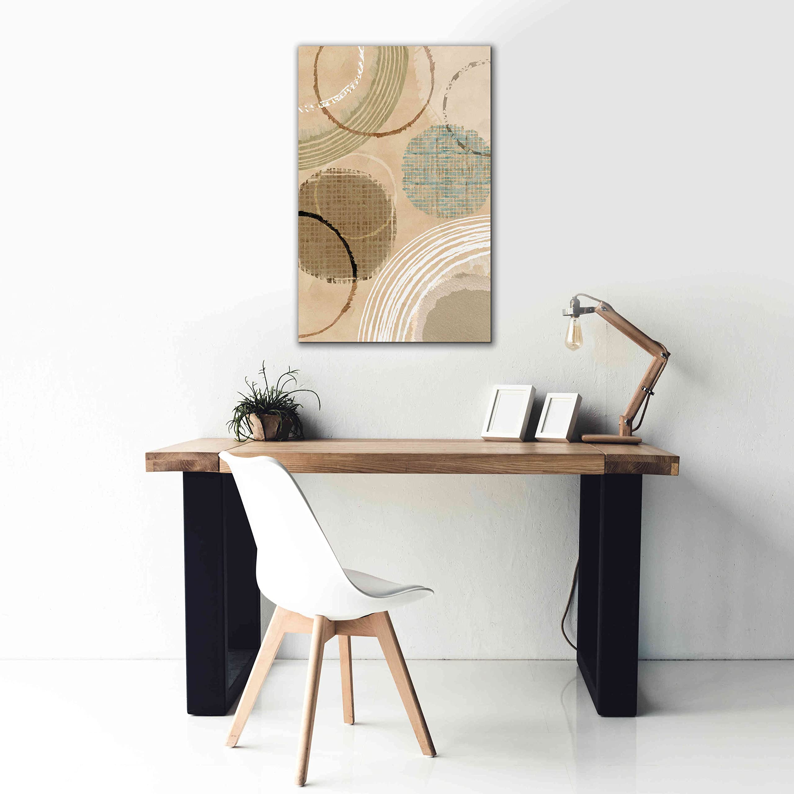 Flora Kouta 'Woven Baskets II' Giclee Canvas Wall Art Print - 26x40 Inches Modern Home Decor for Living Room, Bedroom & Office - Epic Graffiti Style Botanical Artwork