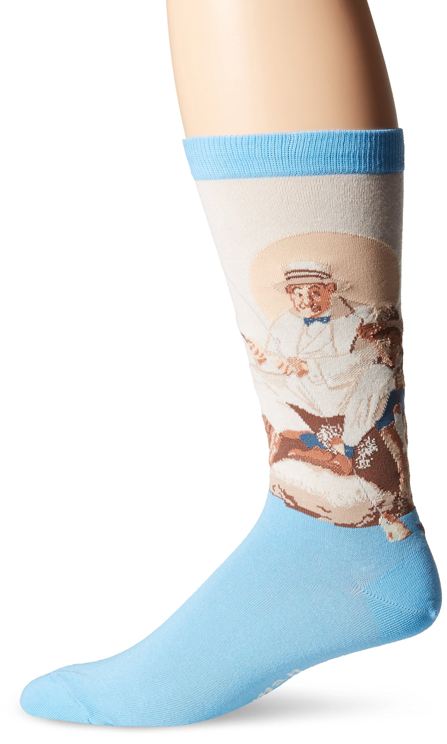 Hot Sox Men's Norman Rockwell Collection Crew Socks - Vintage Inspired Casual & Dress Socks for Everyday Wear, Office, and Gifts