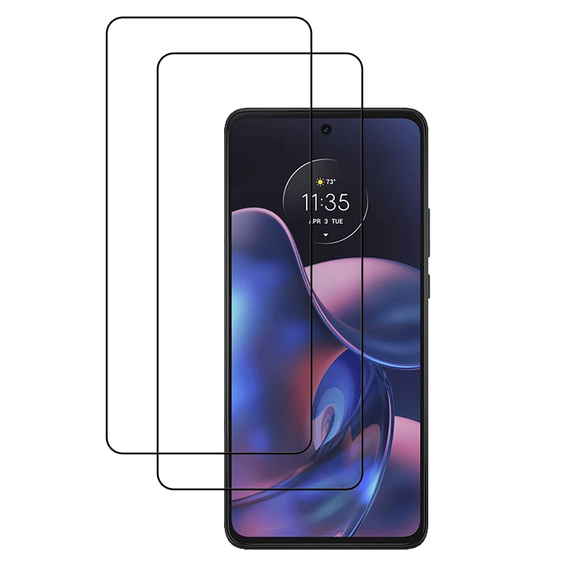 2 Pack Tempered Glass Screen Protector for Motorola Edge 2022 - HD Clear, Anti-Scratch, Bubble-Free, 9H Hardness - Perfect for Everyday Use, Gaming, and Outdoor Activities