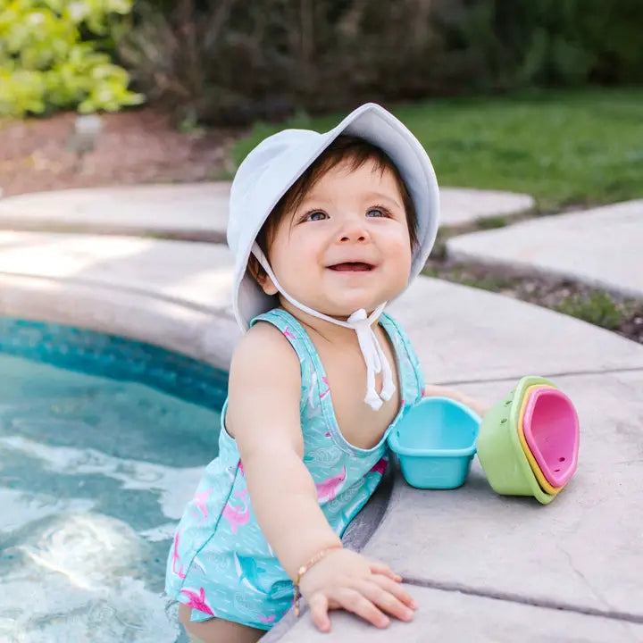 Breathable Bucket Sun Protection Hat for Women & Men - UPF 50+ UV Protection Wide Brim Summer Outdoor Hat - White (Perfect for Beach, Hiking, Fishing & Gardening)