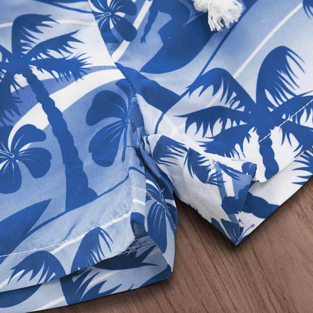 **Boys' Swim Shorts for Toddlers 1-4 Years - Hawaiian Print Swimwear with Elastic Waistband - Perfect for Beach, Pool & Summer Play**