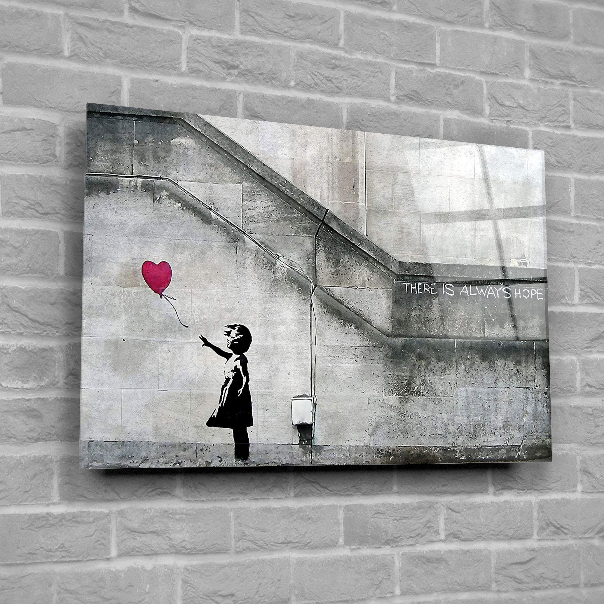 Banksy 'There is Always Hope' Print - Street Art Wall Decor for Home & Office - Perfect for Living Room, Bedroom, or Gallery Display