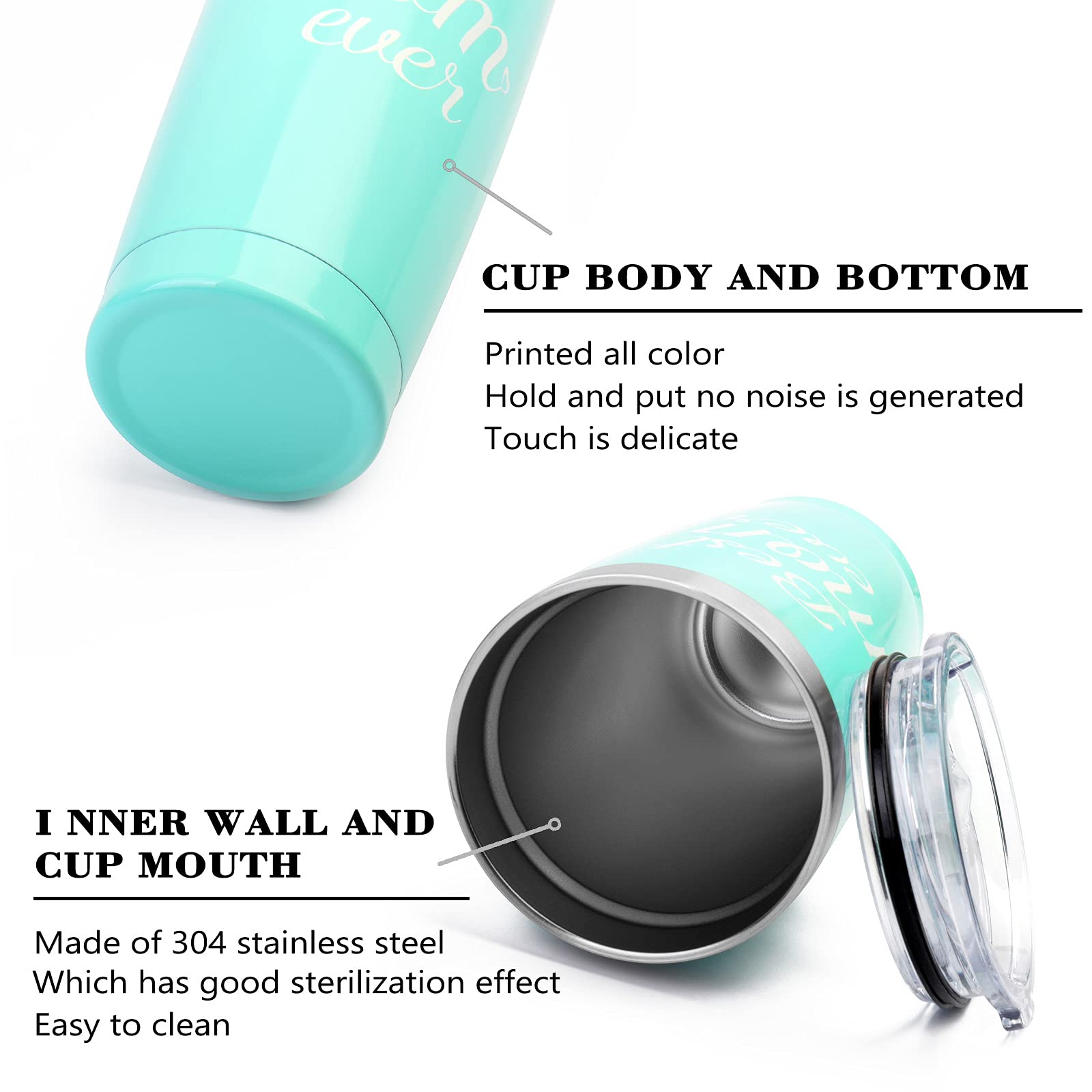 Premium Stainless Steel Tumbler - Double Wall Vacuum Insulated Coffee Cup with Lid & Straw - Ideal Mother's Day Gift from Son or Daughter - Perfect Travel Mug for Work, Gym & Outdoor Adventures (BEST MOM)