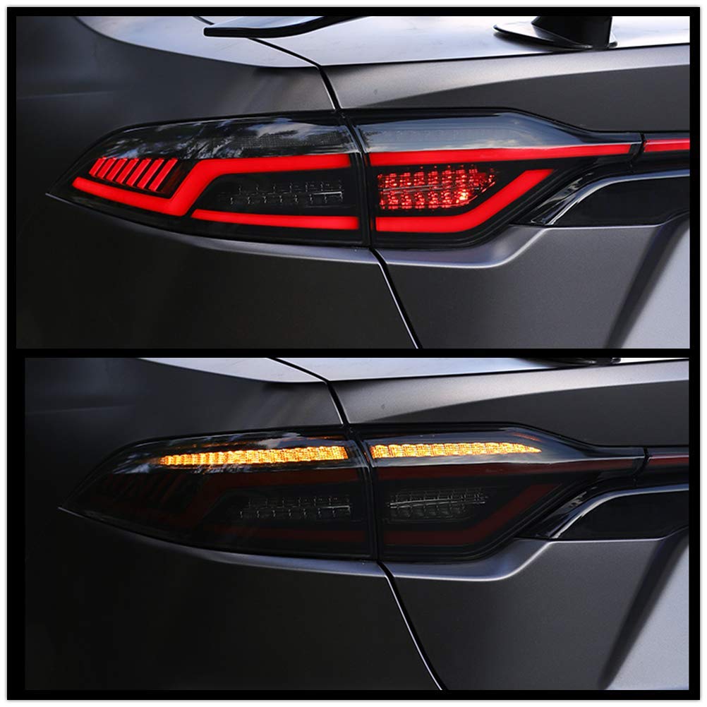 2020-2023 Toyota Corolla LED Tail Lights - Blackout Style with DRL Sequential Turn Signals & Start-Up Animation (4-Piece Set) - Upgrade Your Rear Lighting for Enhanced Style & Safety