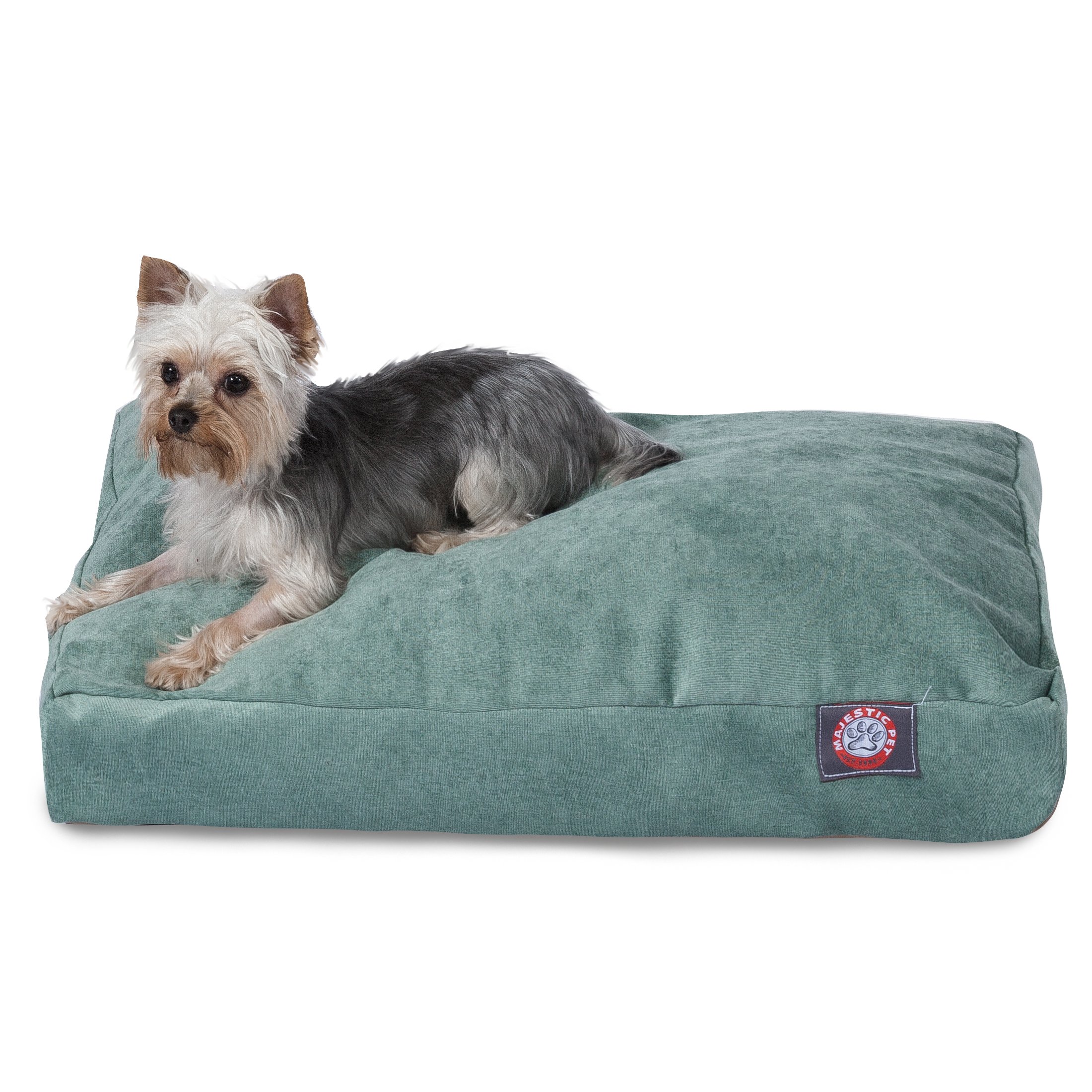 Majestic Pet Villa Rectangle Washable Dog Bed - Non-Slip Comfortable Crate Bed with Removable Cover - Kennel Bed for Small Dogs - Polyester Fiber Pet Mat in Azure Blue - Perfect for Crates, Bedrooms & Living Rooms