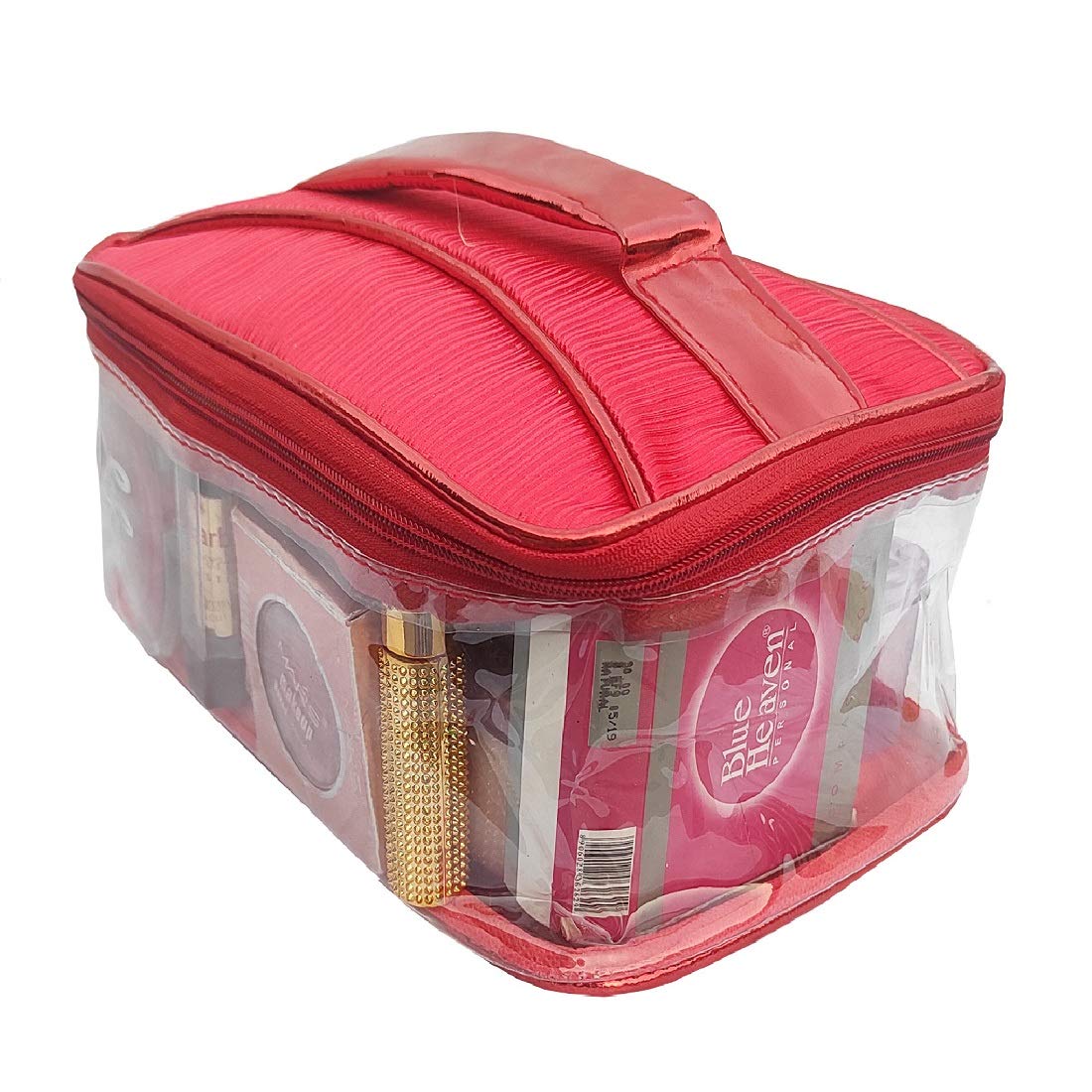 Red Makeup Box Cosmetic Bag and Purse - Waterproof Travel Organizer for Women | Perfect for Travel, Gym, and Everyday Use